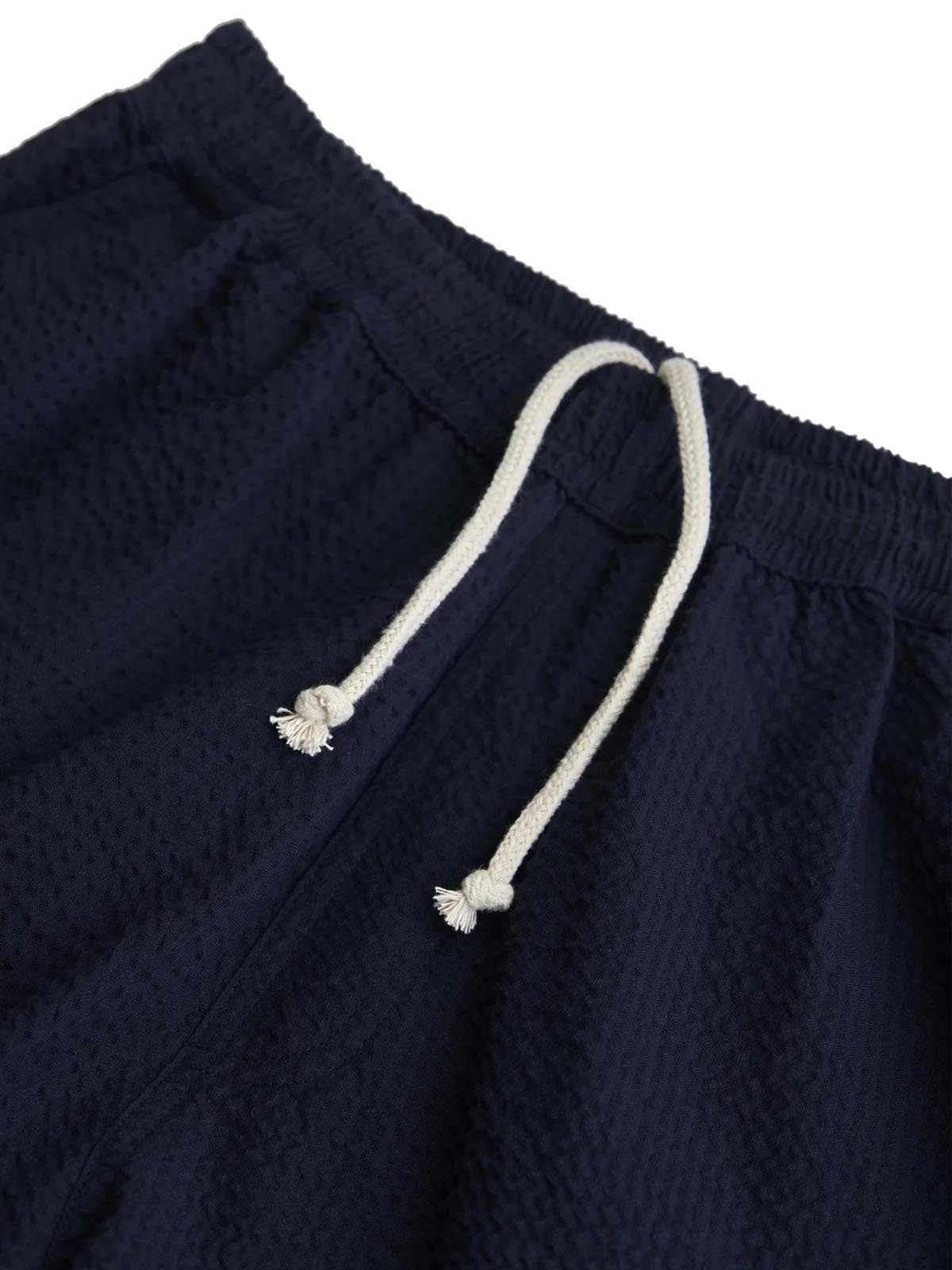 Arniko Rishi Shorts Navy Seersucker