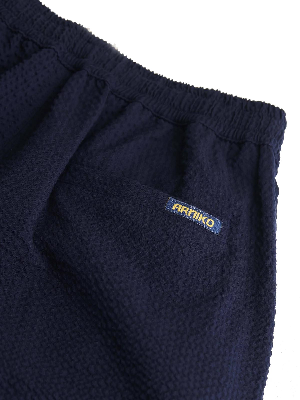 Arniko Rishi Shorts Navy Seersucker