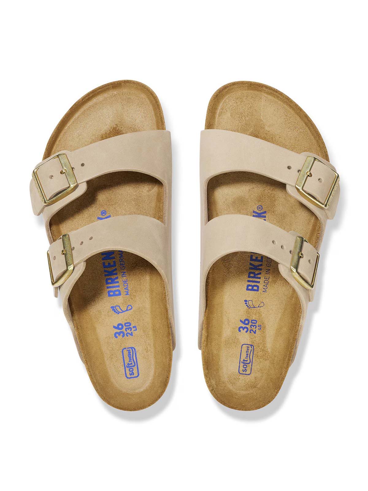 Birkenstock Arizona Soft Footbed Nubuk Sandcastle Narrow Fit