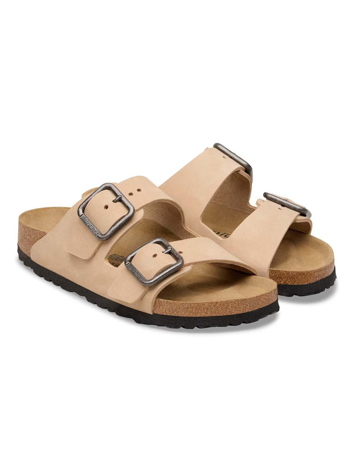 Birkenstock Arizona WB Cuir Nubuk Sandcastle Narrow Fit