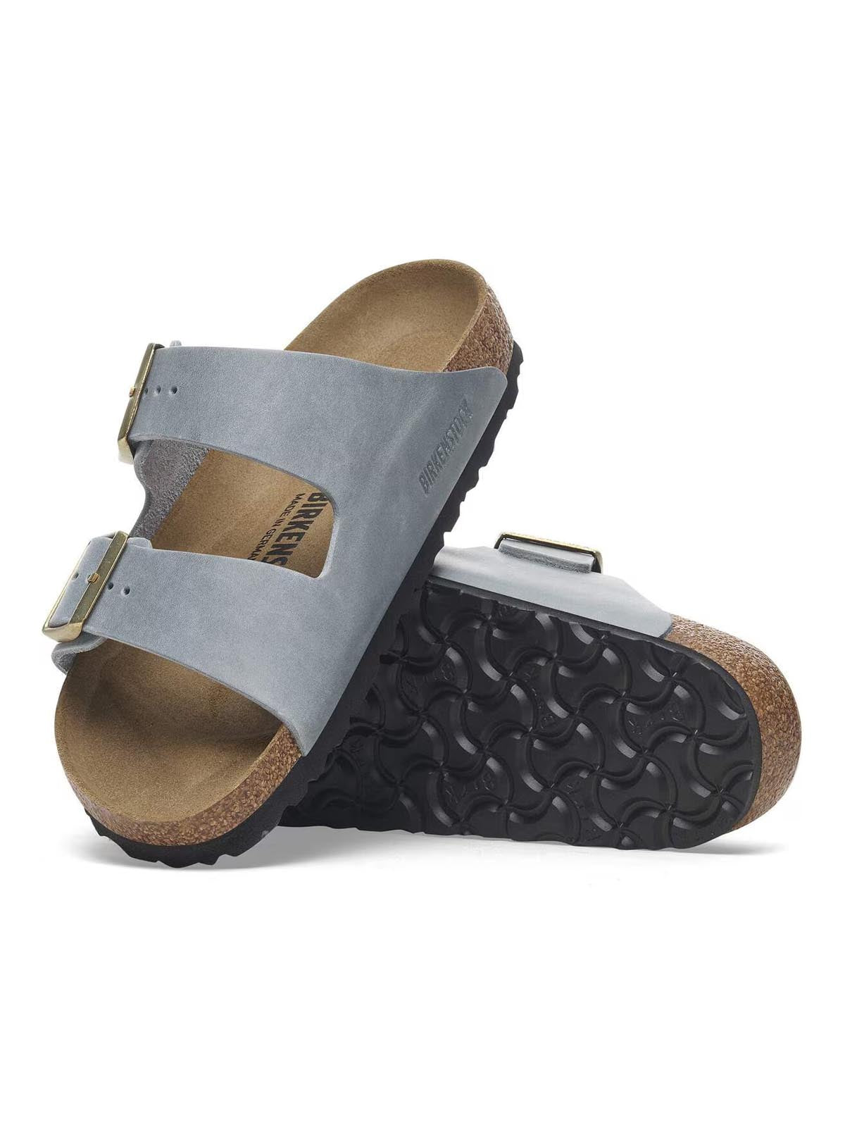 Birkenstock Arizona Waxy Leather Basalt Grey Narrow Fit