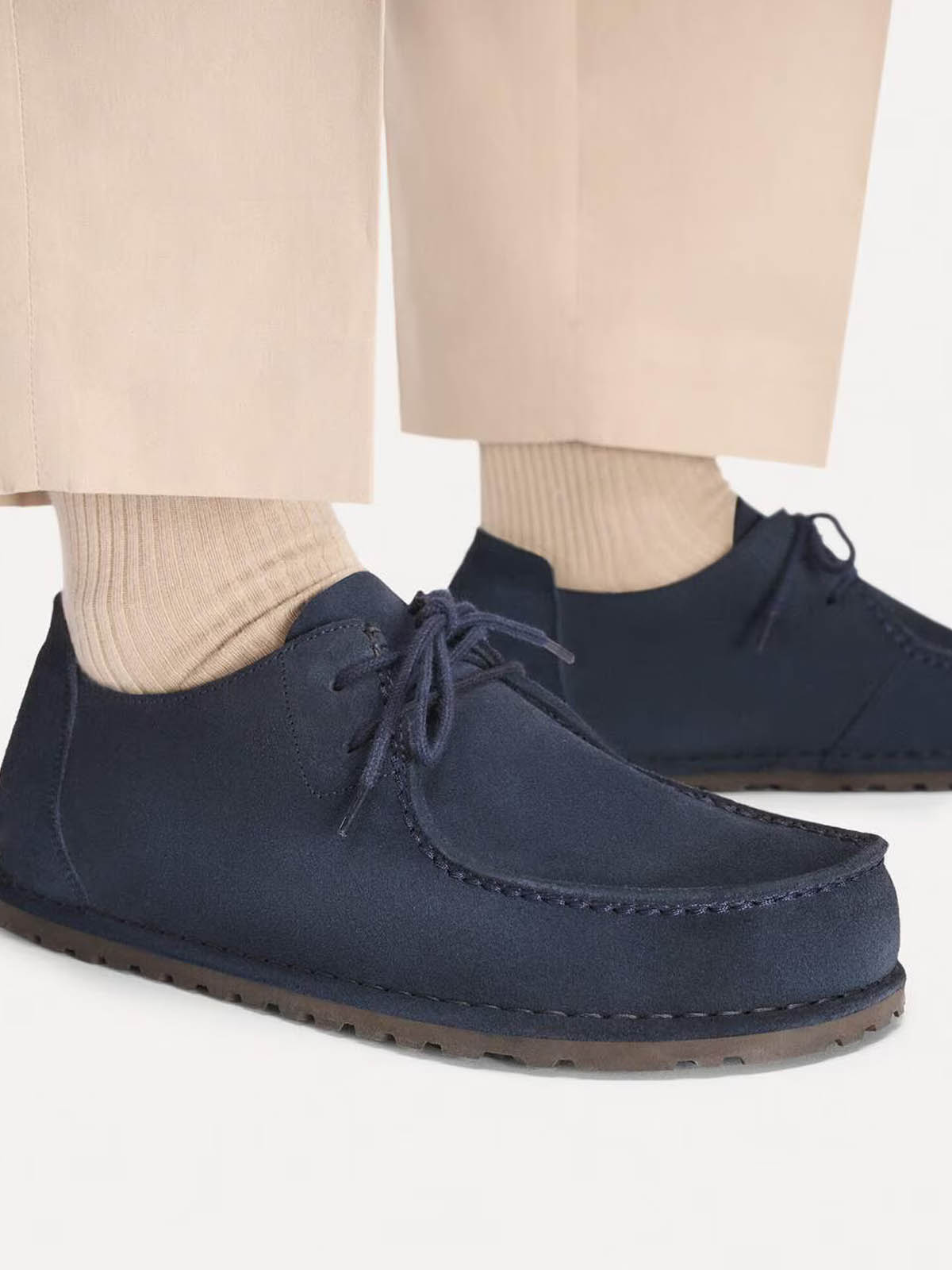 Birkenstock Utti Lace Suede Leather New Navy Regular Fit