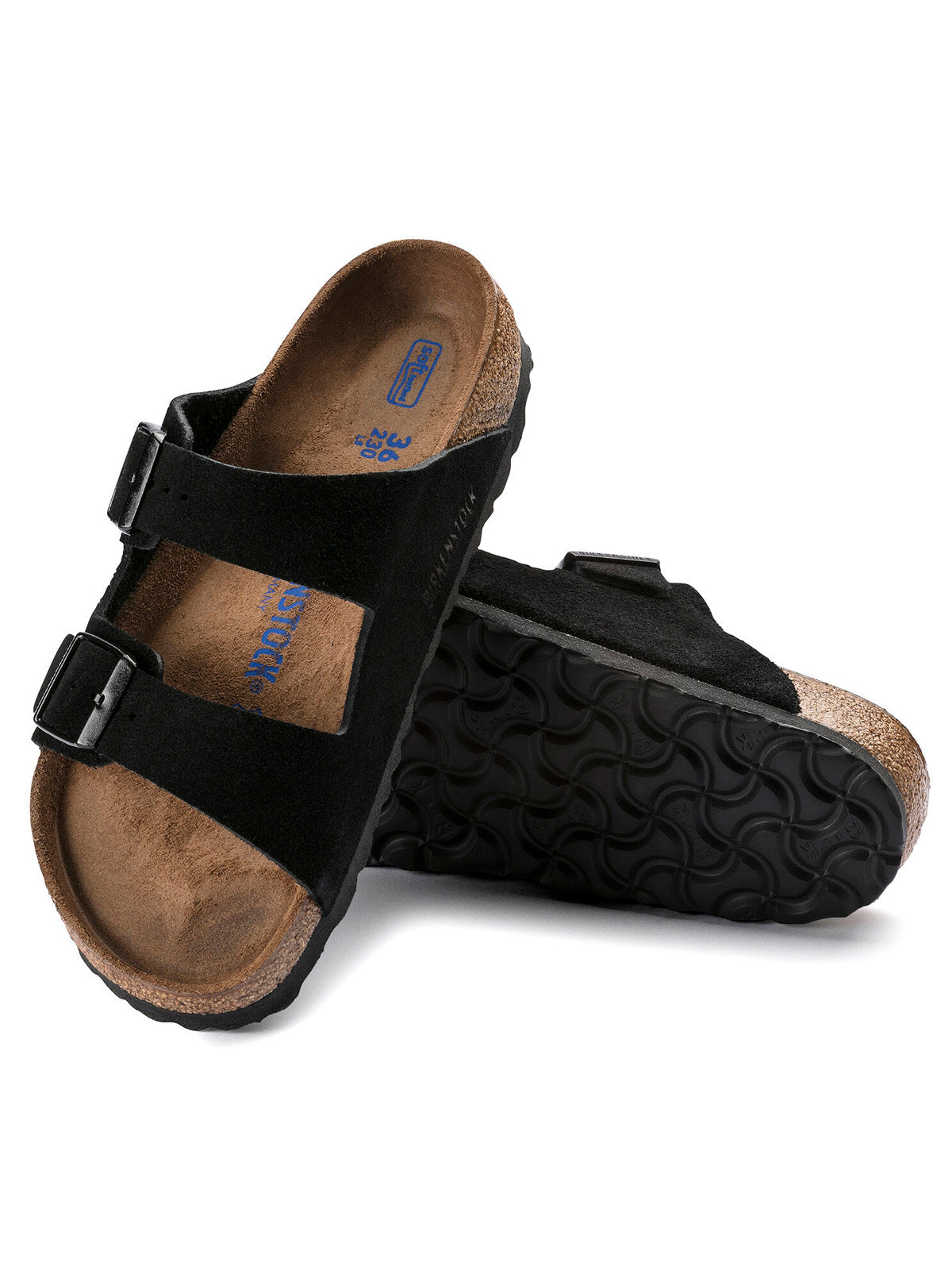 Birkenstock Arizona Suede Leather Black Regular Fit