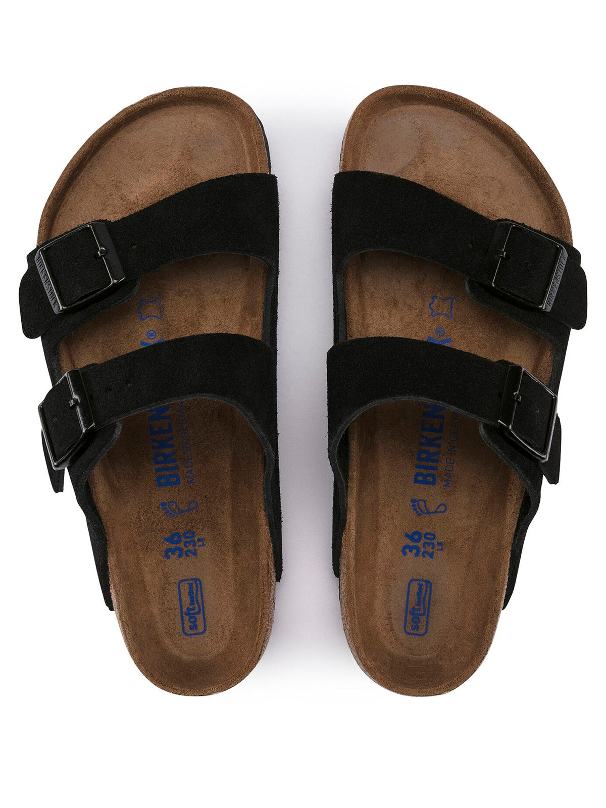 Birkenstock Arizona Suede Leather Black Regular Fit