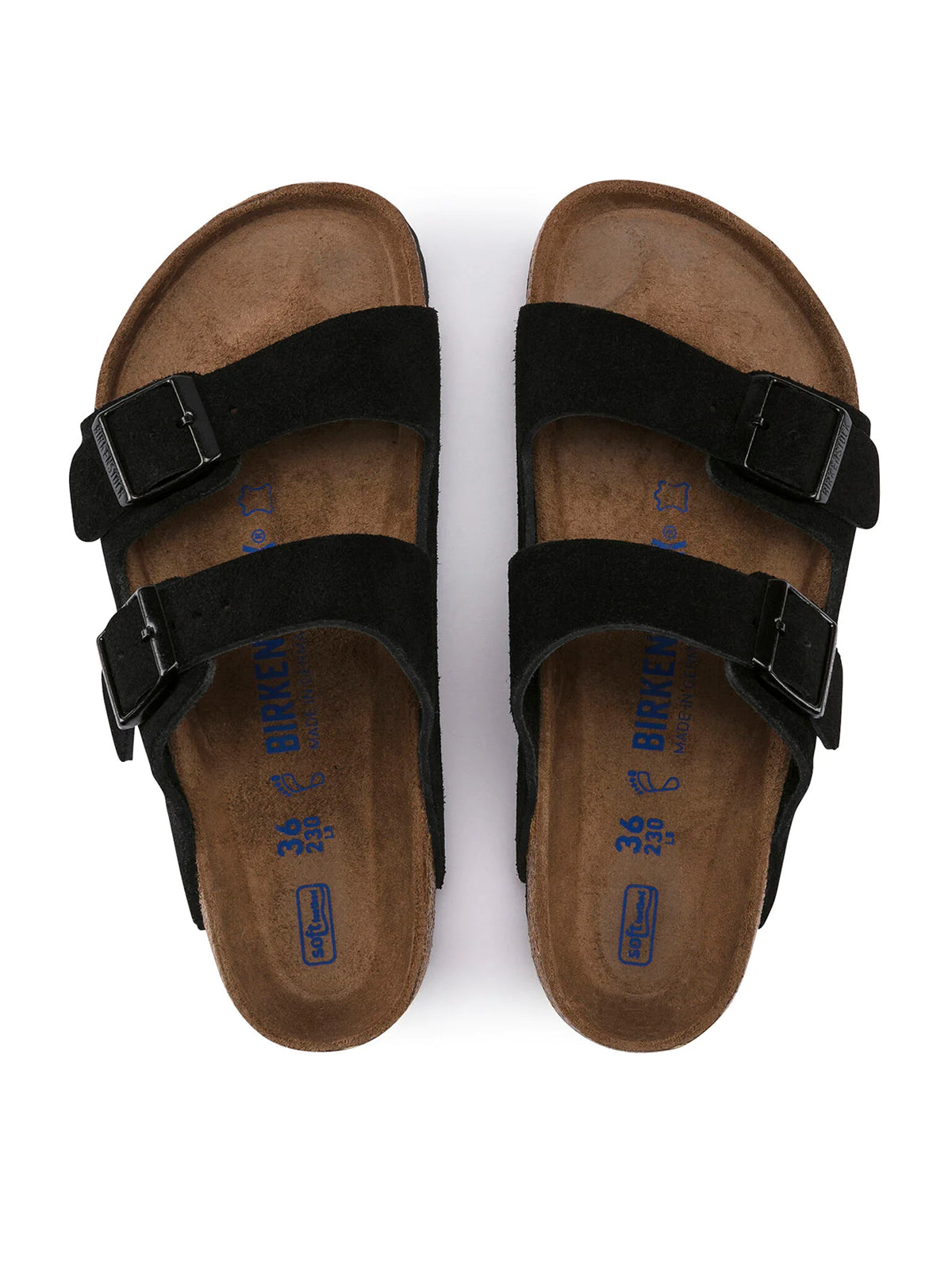 Birkenstock Arizona Suede Leather Black Narrow Fit