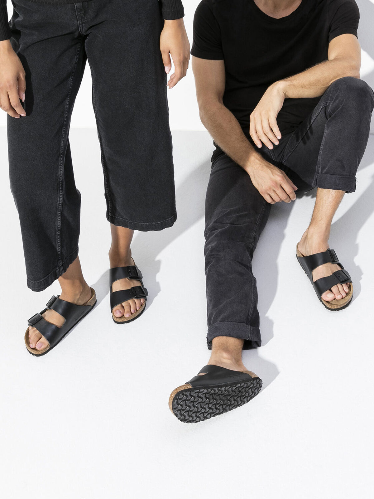 Birkenstock Arizona Natural Leather Black Narrow Fit