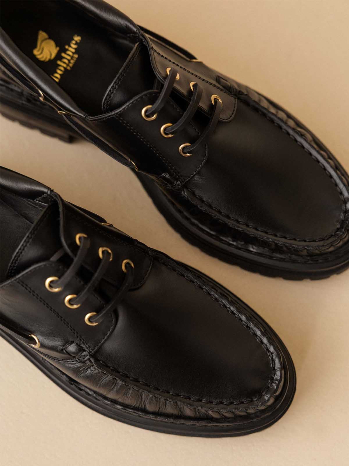 Bobbies Farah Boat Shoes Rockies Intense Black / Leather
