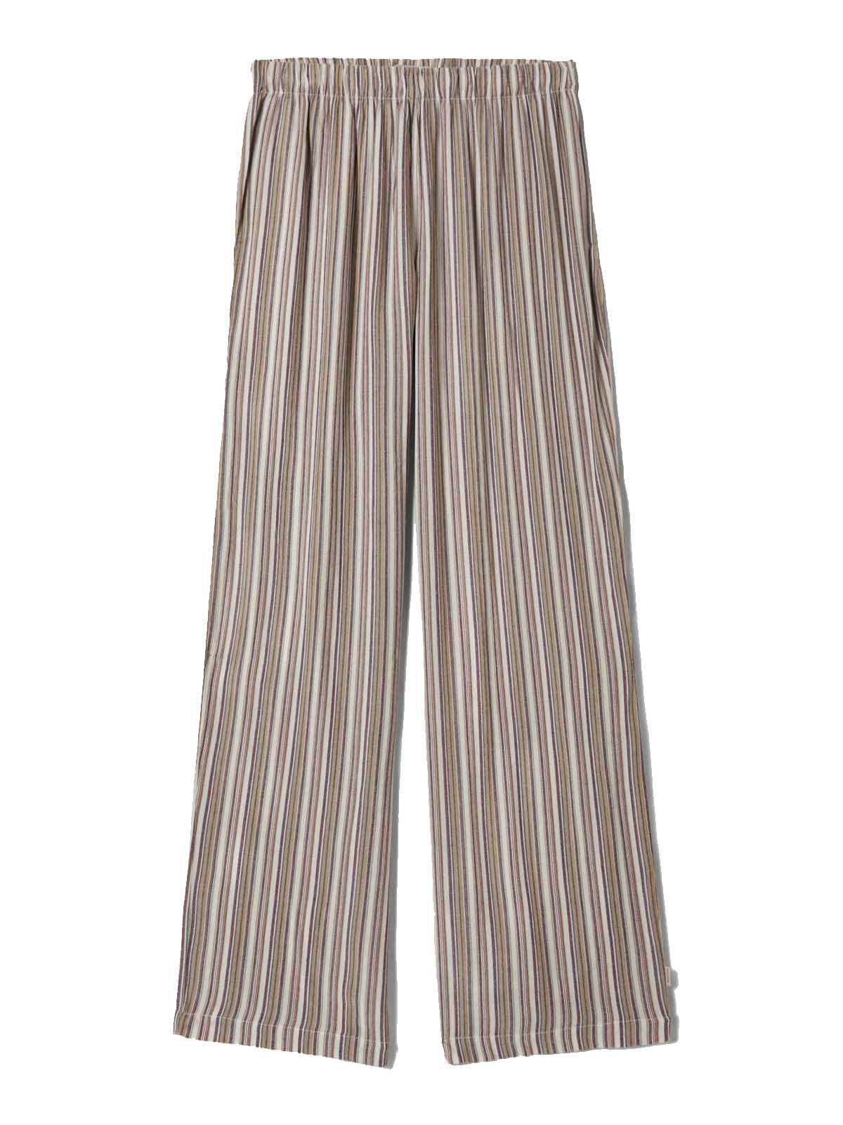 Brixton W's Alley Lounge Pants Worn In Robust Red Stripes
