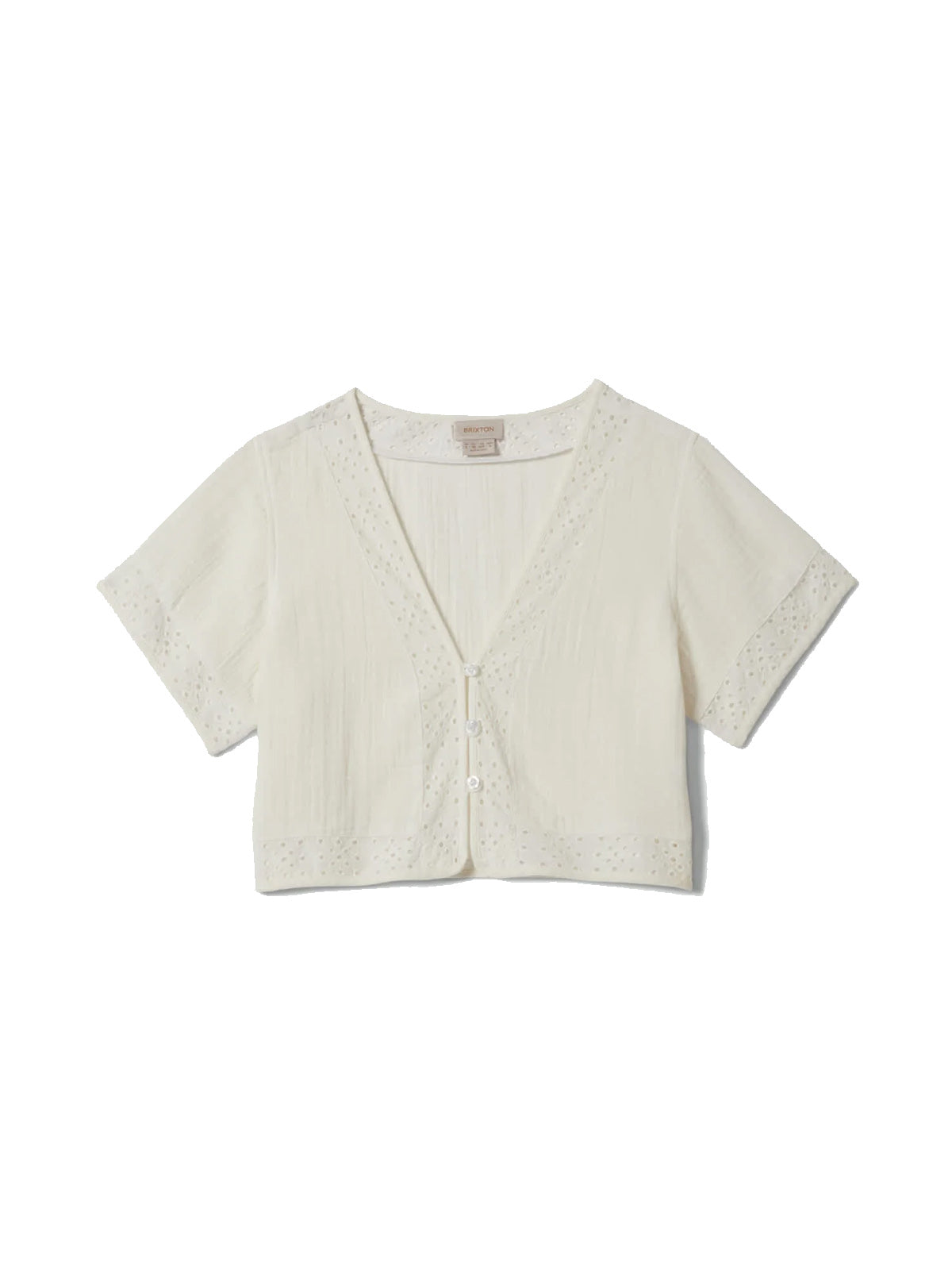 Brixton W's Seaside Eyelet Top Off White