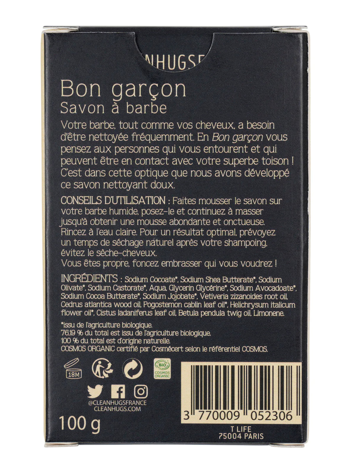 Clean Hugs Bon Garcon Bartseife