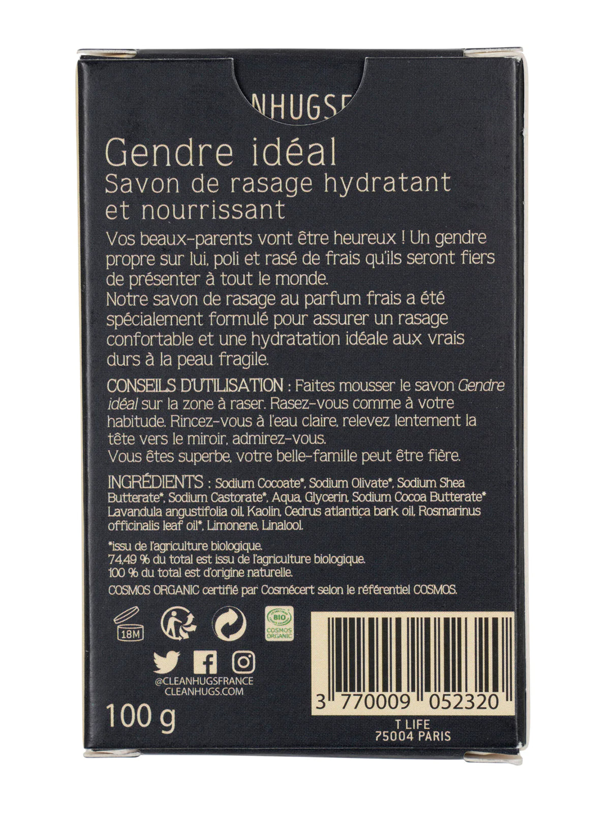 Clean Hugs Gendre Ideal Rasierseife