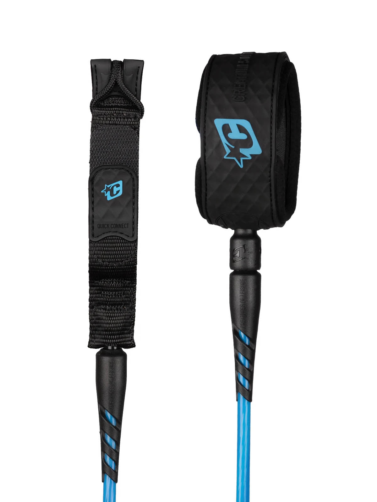 Creatures Of Leisure Leash Reliance 2.0 Standard Duty 6 Cyan Twist Black