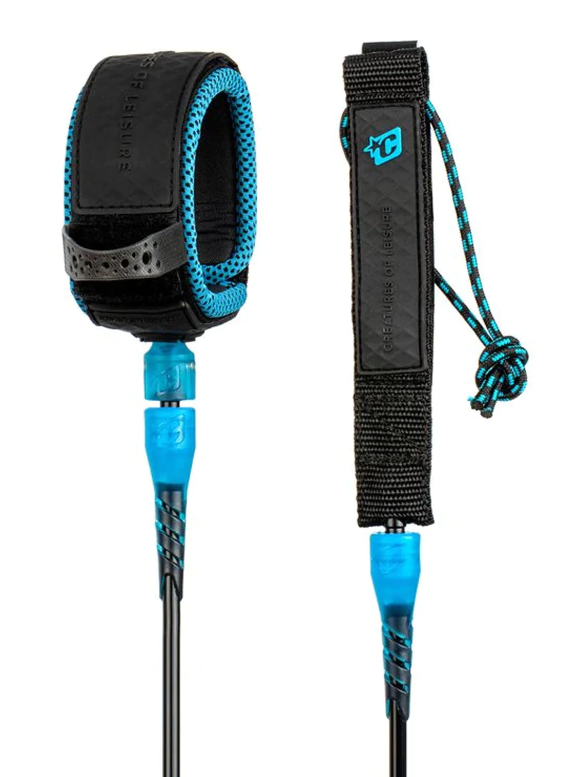 Creatures Of Leisure Leash Reliance Lite 5 x 3/16" Cyan Speckle Black