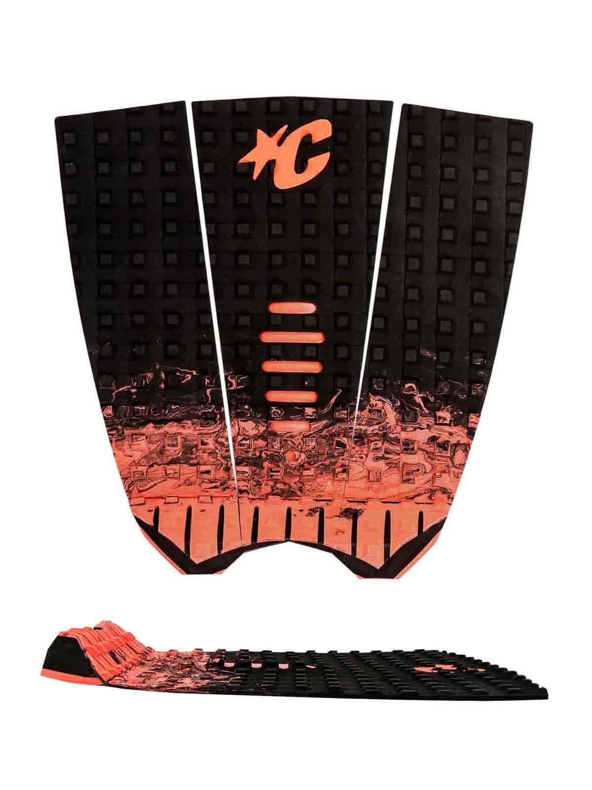 Creatures Of Leisure Traktion Pad Mick Fanning Black Fade Fluro Red