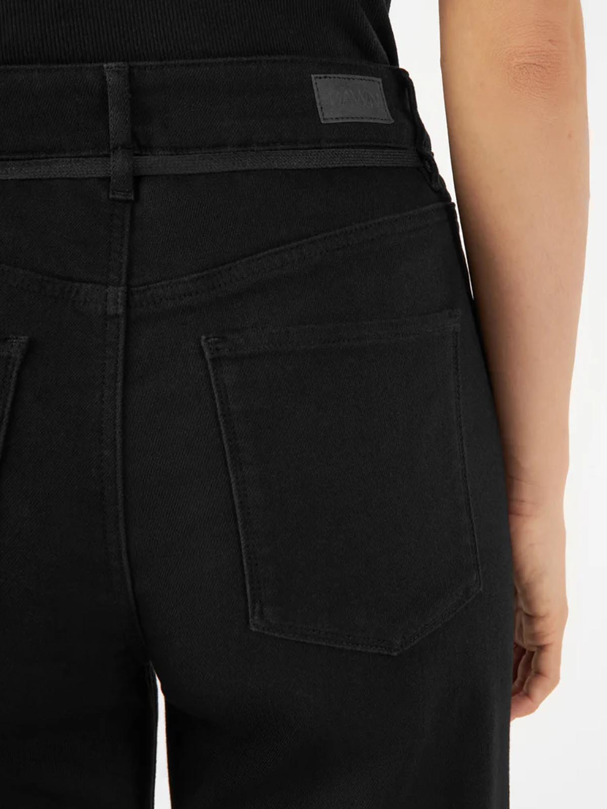 DAWN DEW Flared Stay Black Denim L30