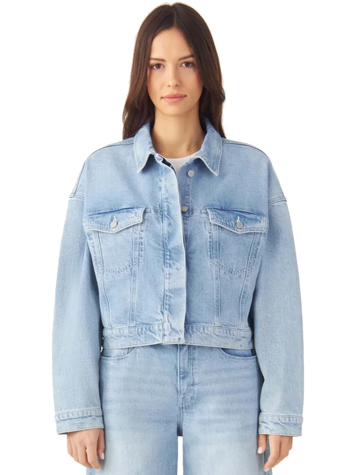 DAWN Amara Minimal Stretch Boxy Jacket Bright Blue