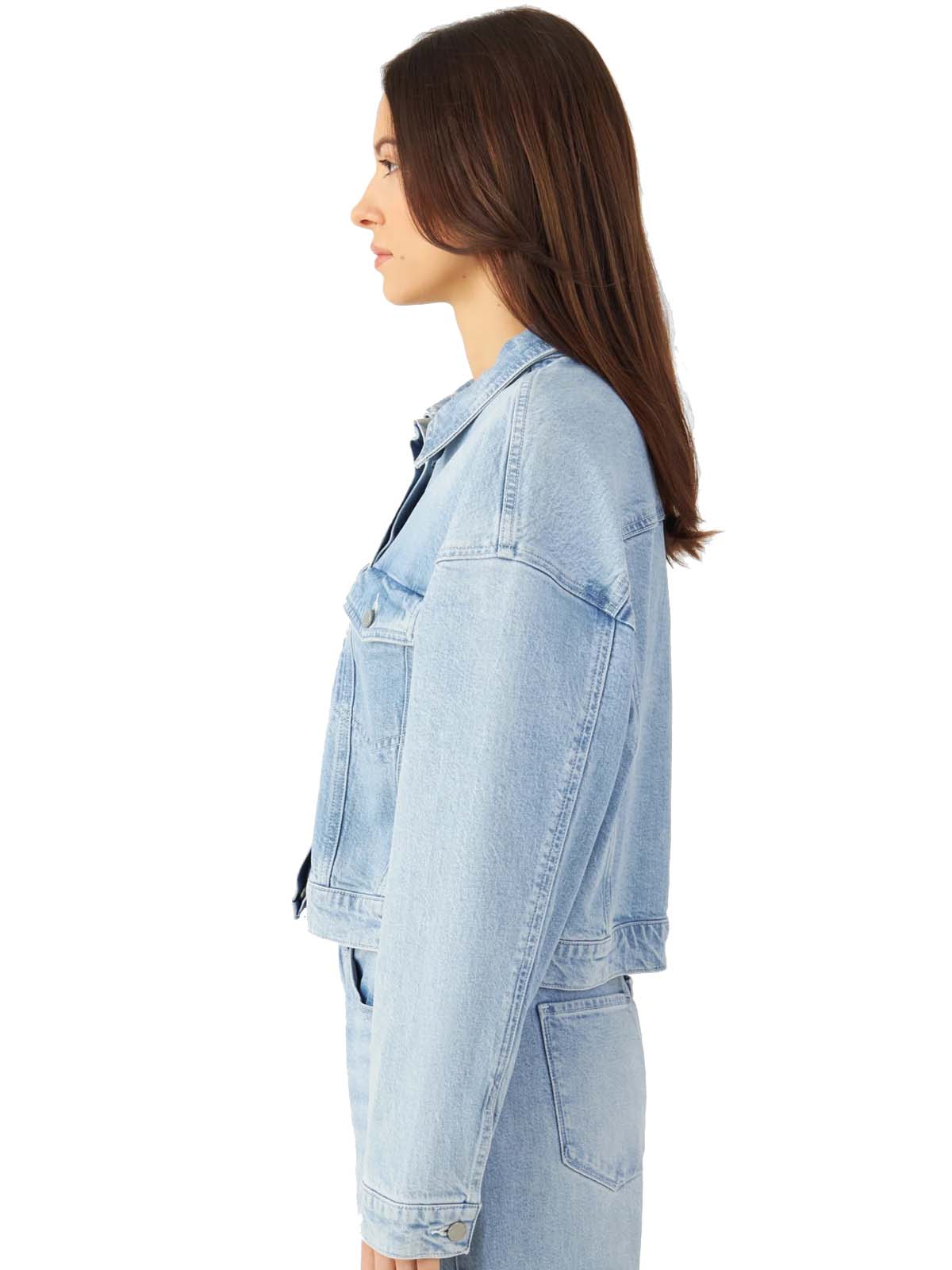 DAWN Amara Minimal Stretch Boxy Jacket Bright Blue