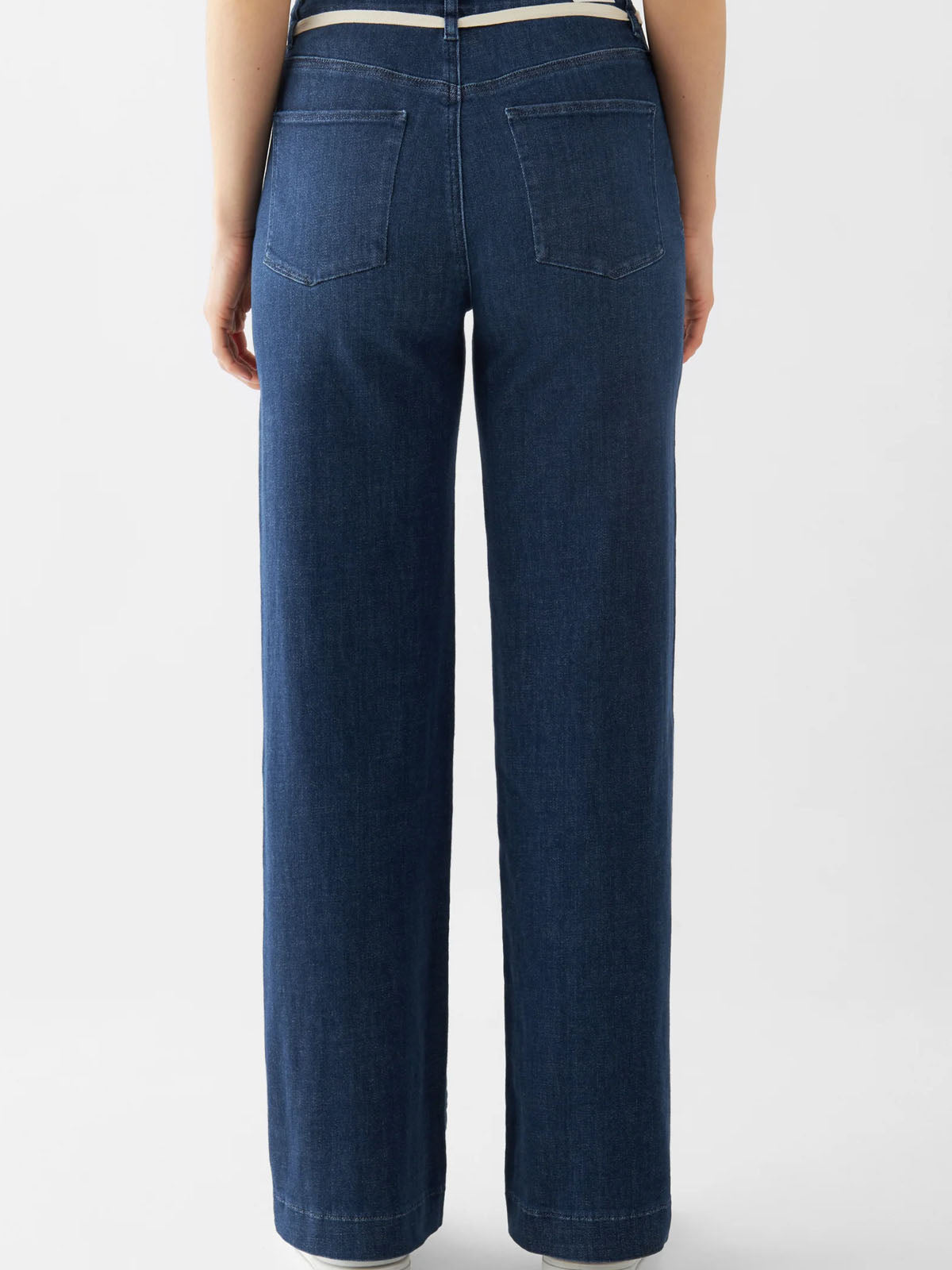 DAWN DEW Flared Soft Denim Jeans Dark Blue L28