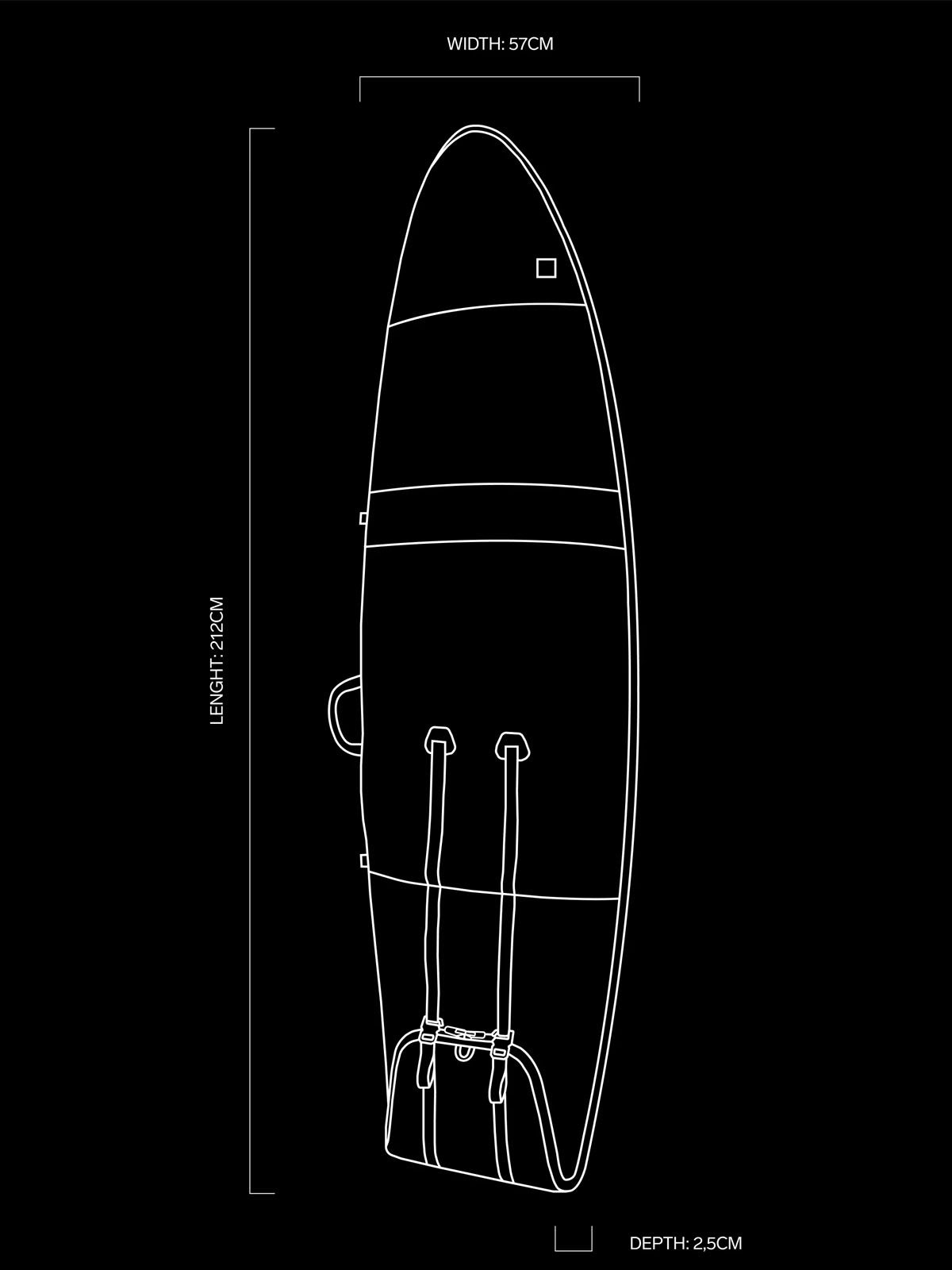 Db Surf Bag Single Board Mid-Length 6'5 - 7'6 Black Out