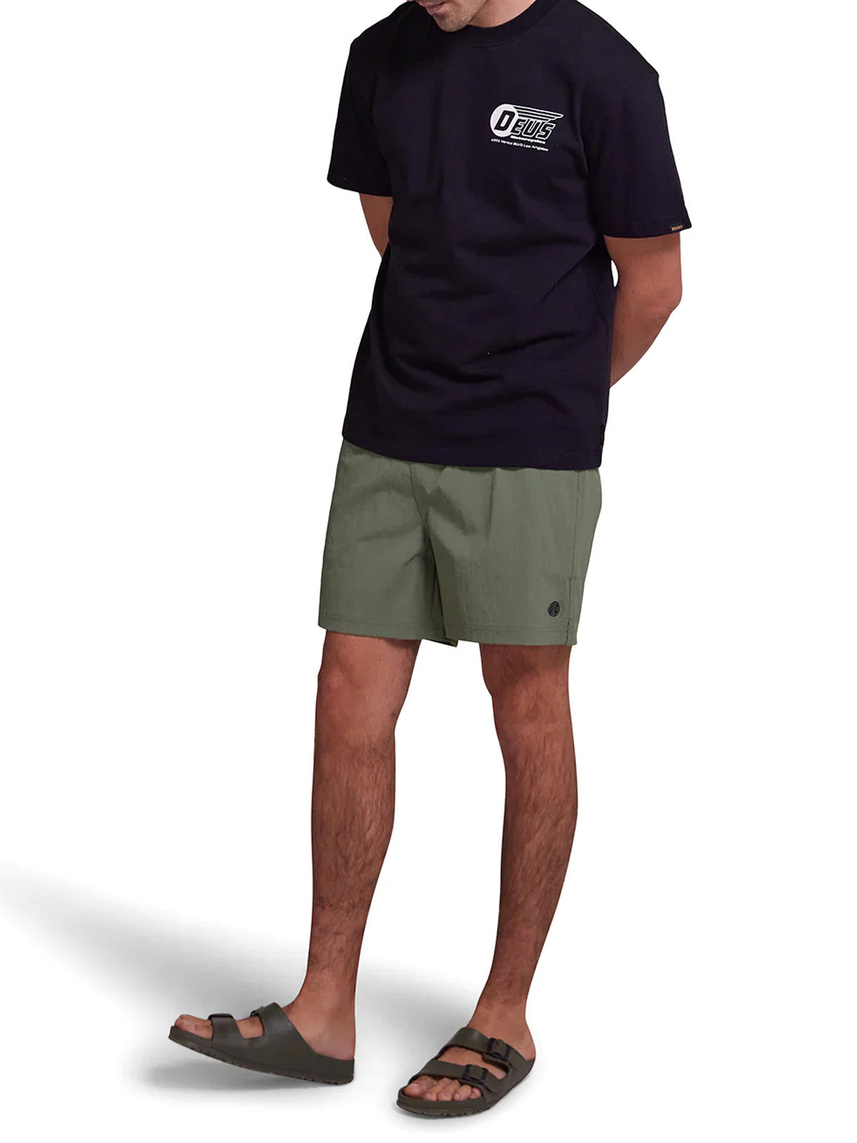 Deus Ex Machina Cordura Glide Swim Short Mesh Oil Green