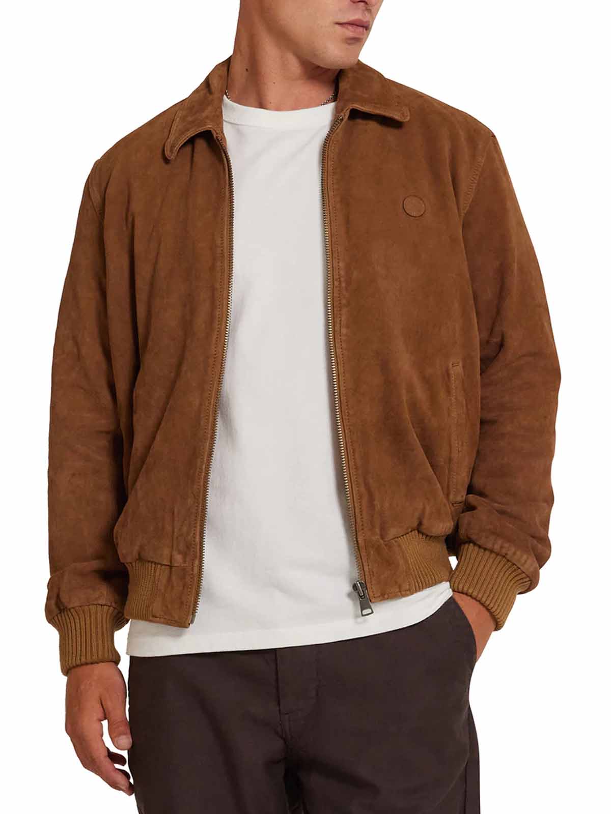 Deus Ex Machina Sandstorm Suede Jacket Brown