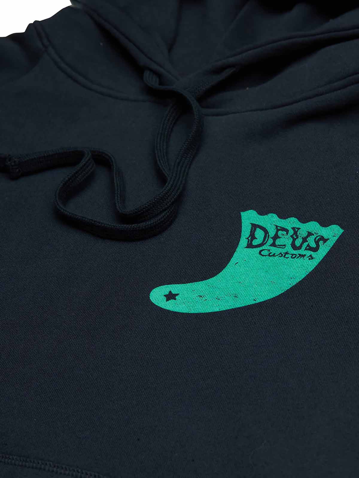 Deus Ex Machina Single Fin Tee Hoodie Black