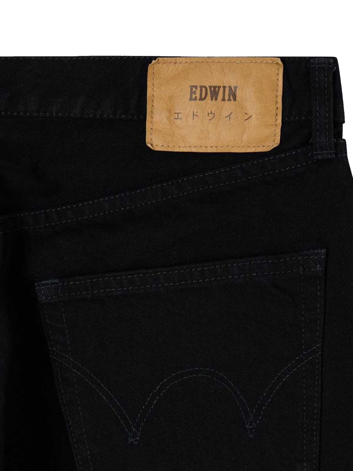 Edwin 13oz Kaihara Regular Tapered Jeans Black Unwashed L30