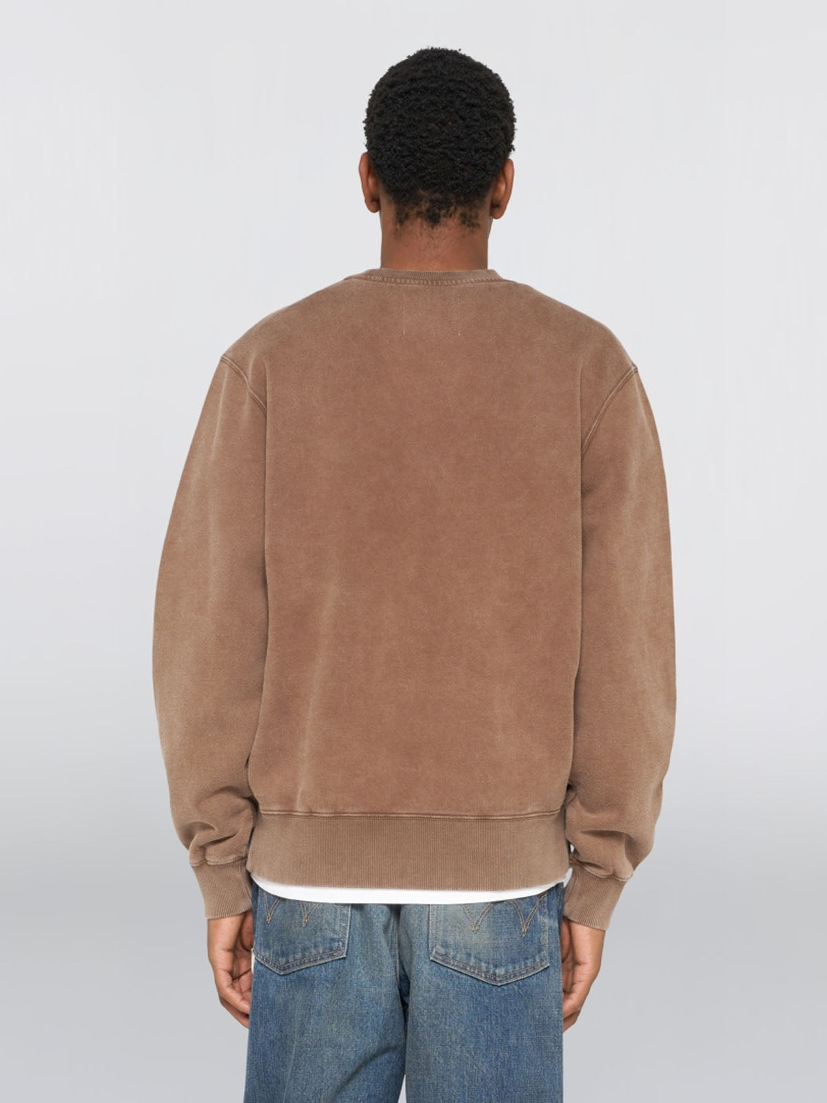 Edwin Axiom Crew Sweat Brown Marble Fade Out