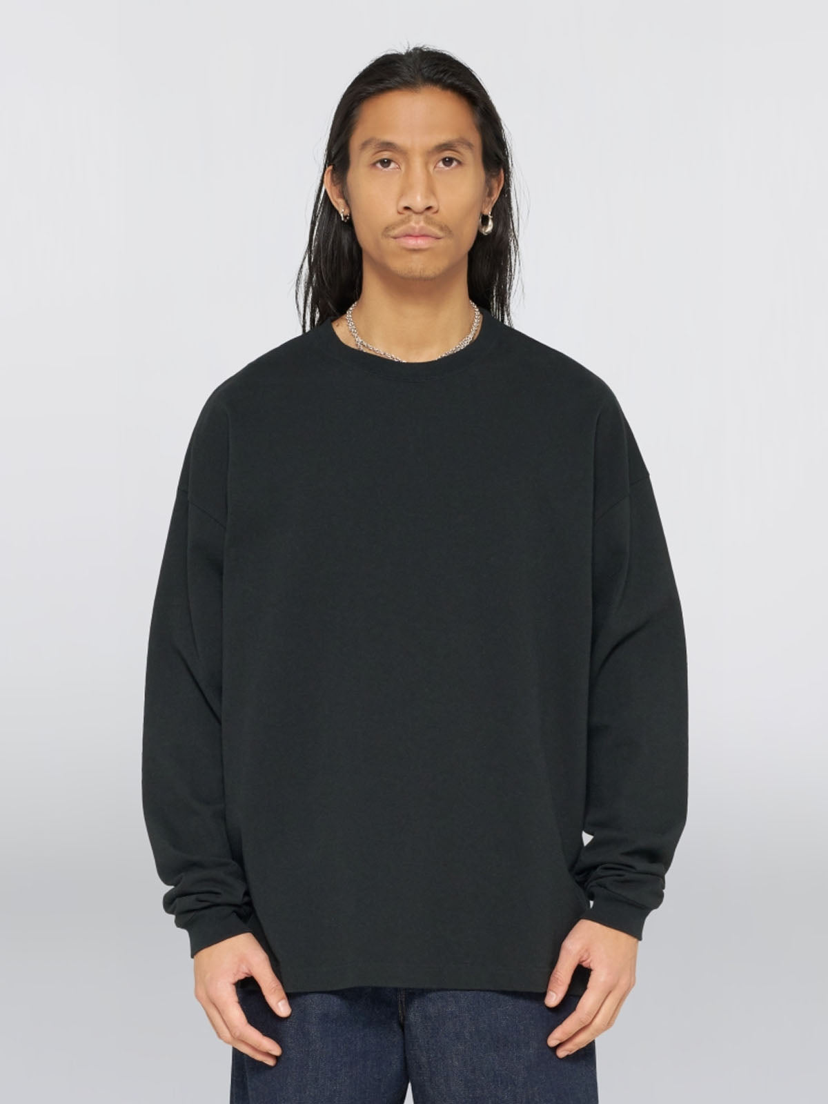 Edwin Longsleeve T-Shirt Black Garment Washed