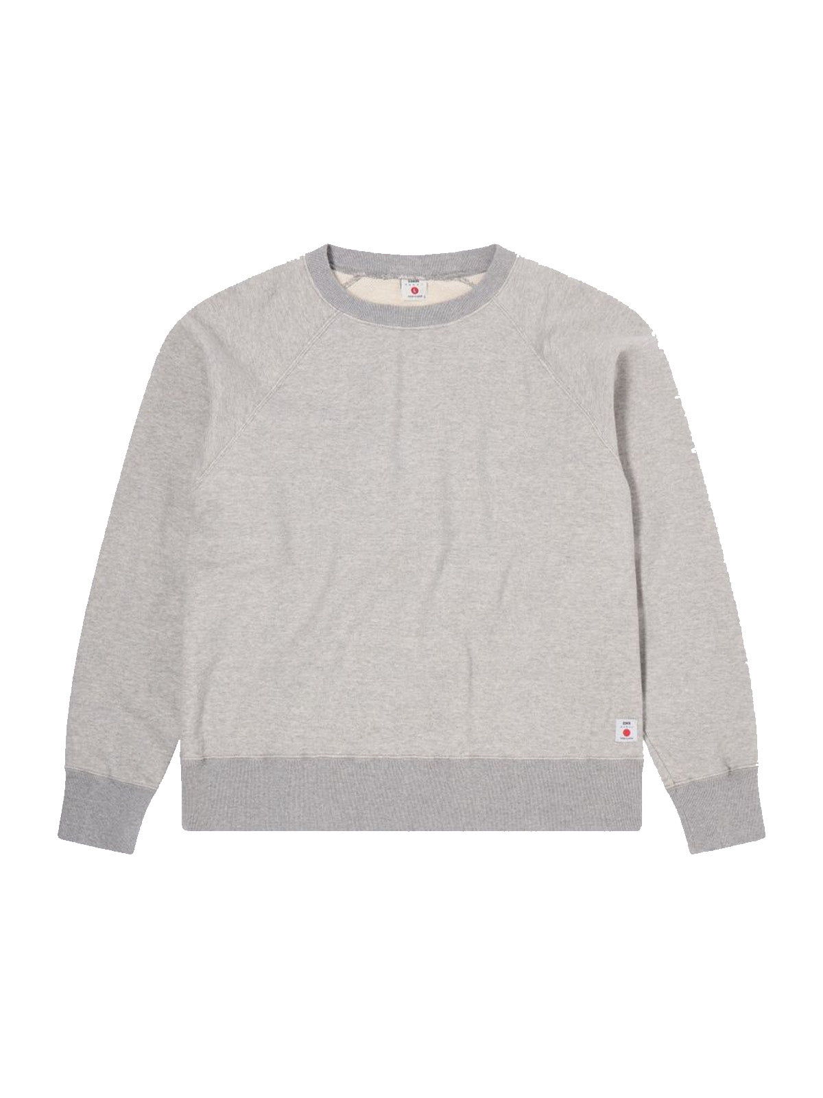 Edwin Raglan Sleeve Crew Grey Garment Washed