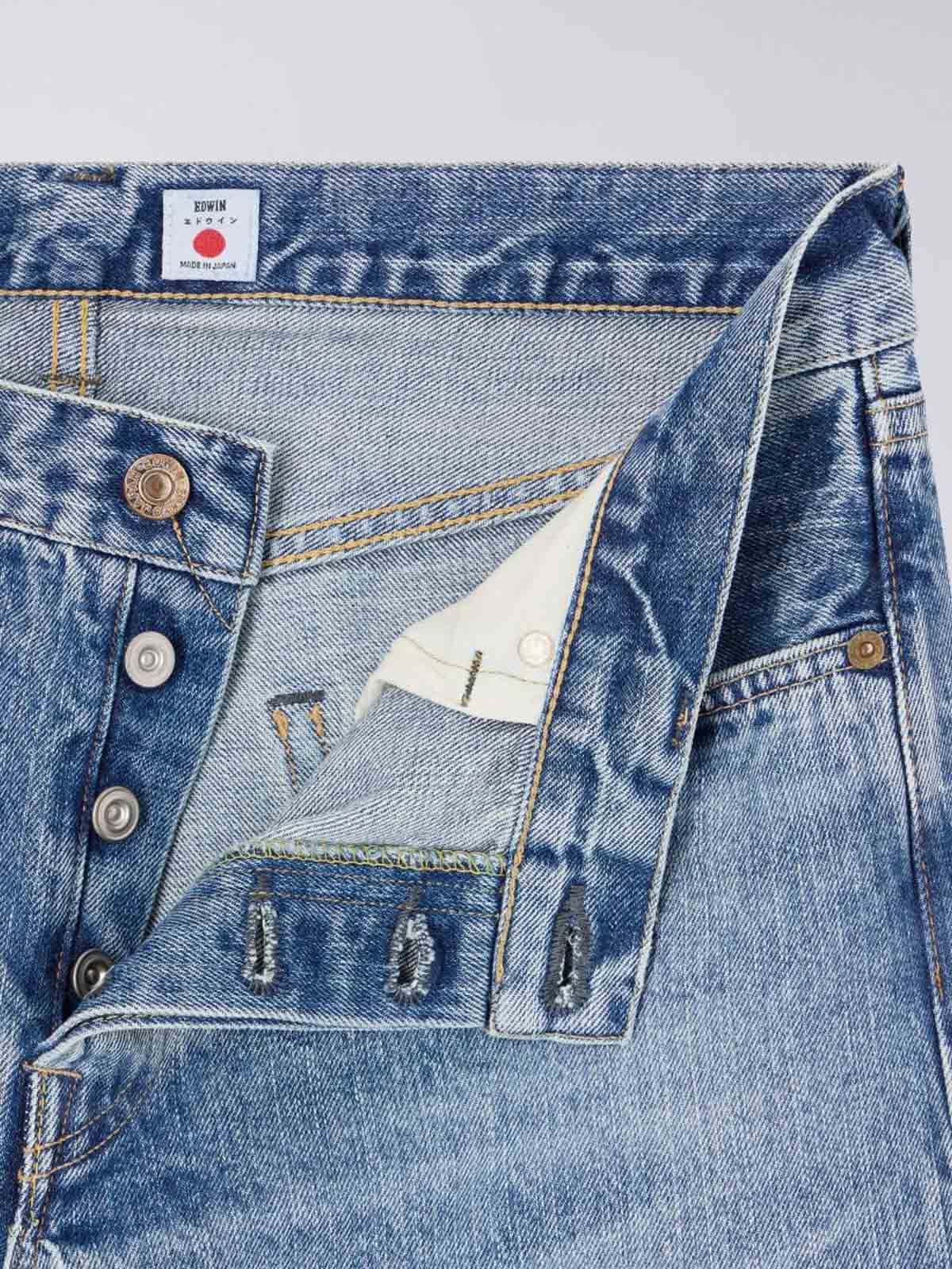 Edwin Regular Tapered Kurabo Red Selvage 14oz Blue Light Used L32