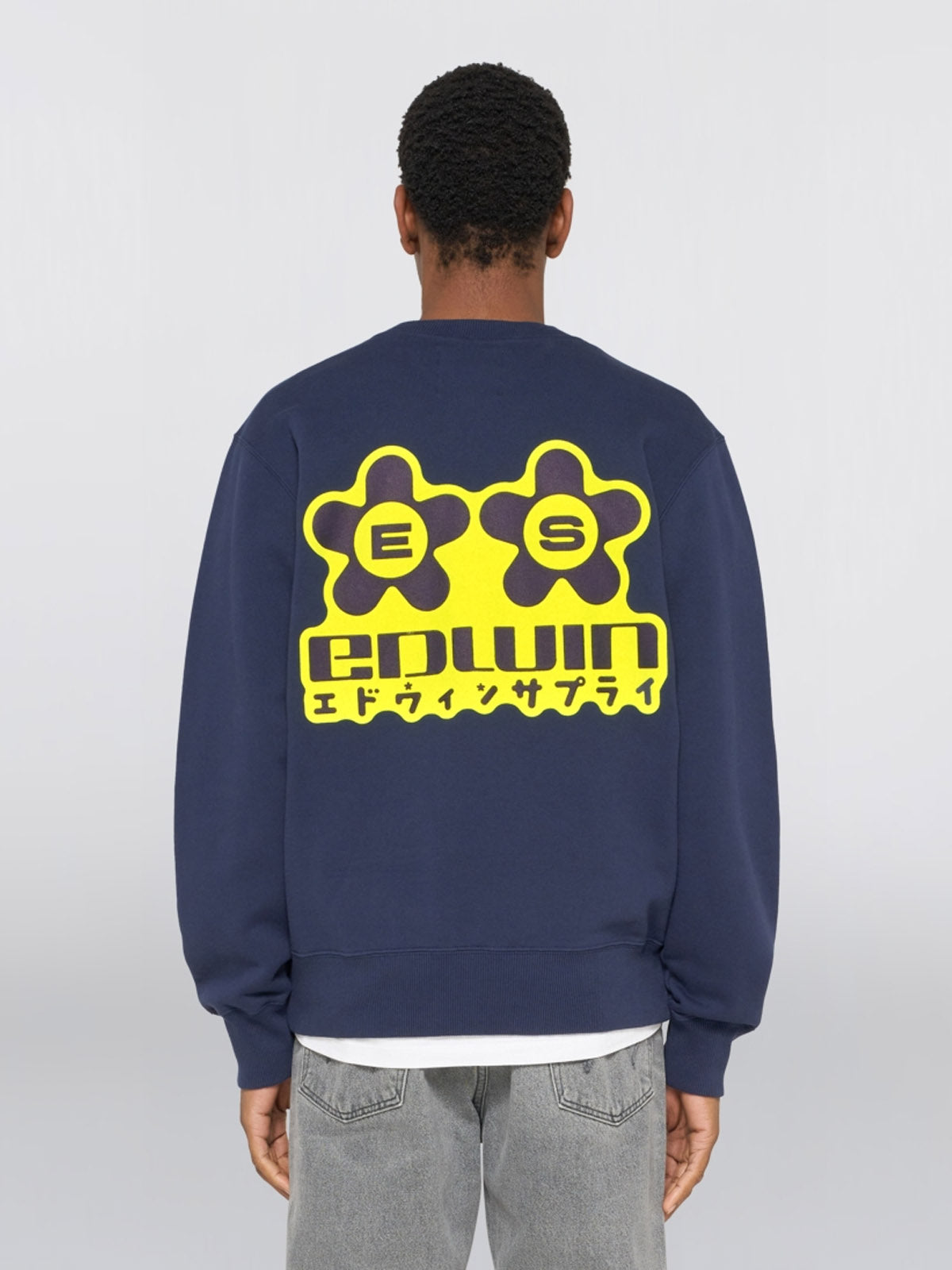 Edwin Sakura Sweat Maritime Blue
