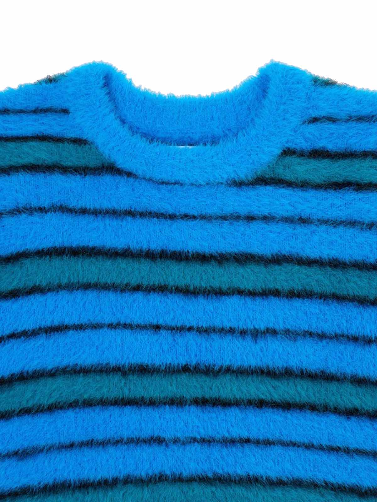 Edwin W's Gill Striped Sweater Blue-Aqua-Black