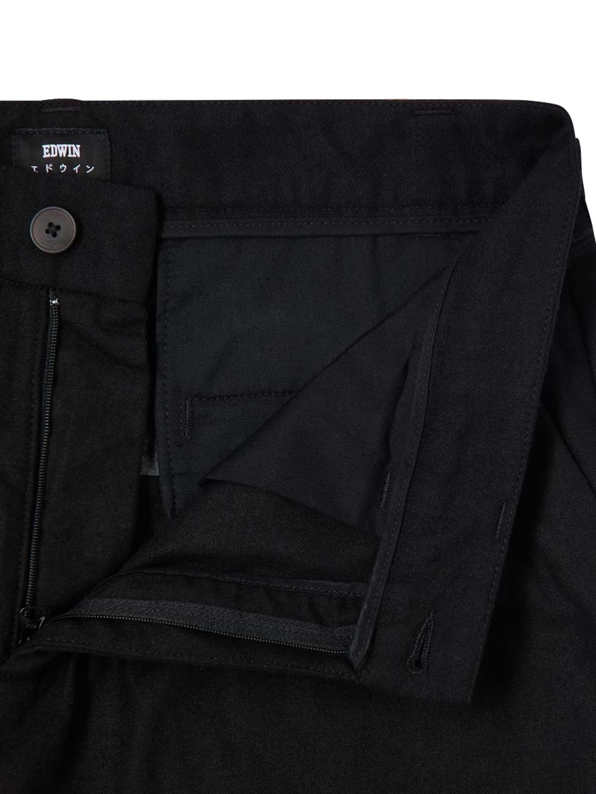 Edwin Eddy Pant Plain Wool Weave Black L29