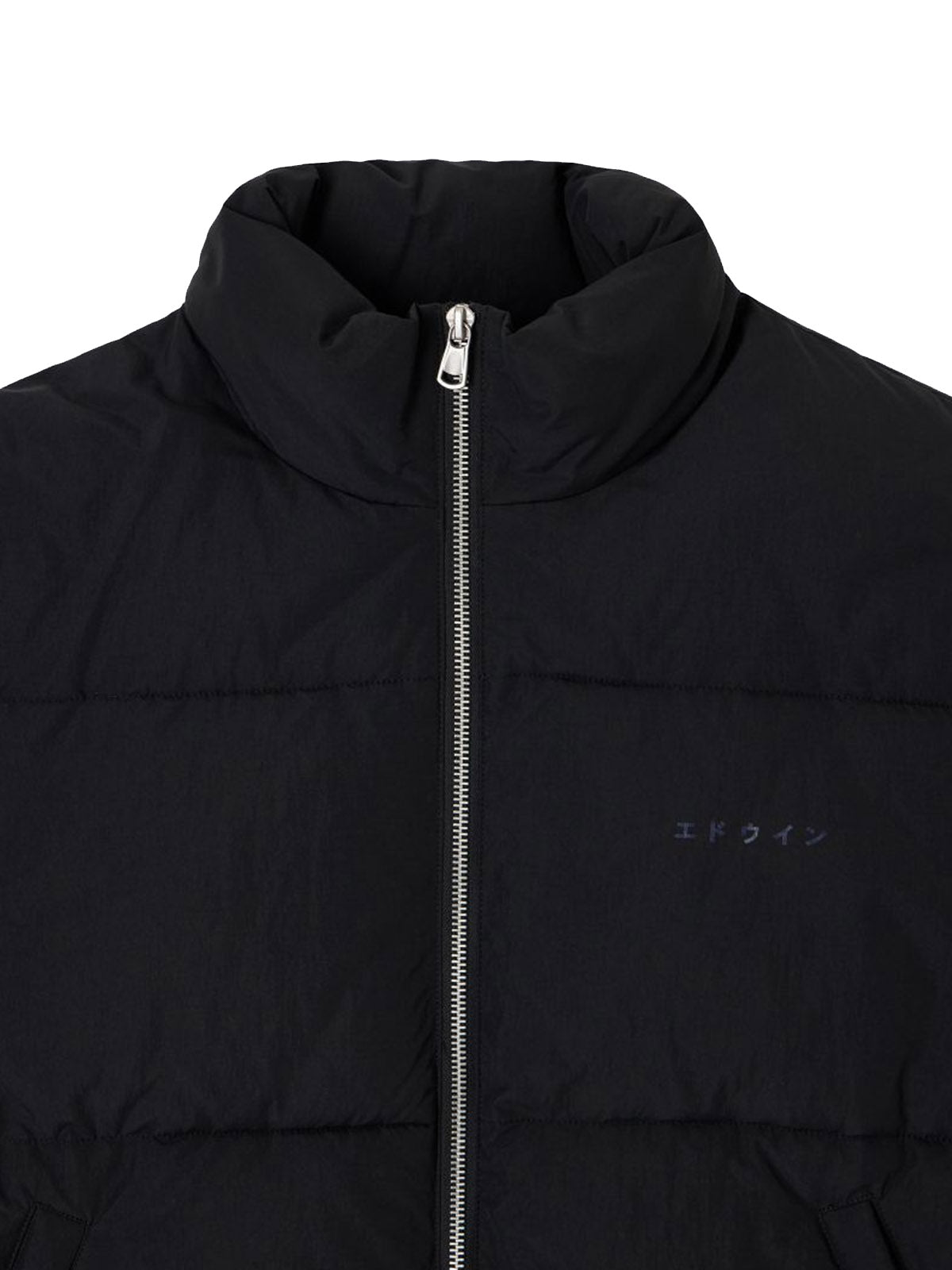 Edwin Puffer Jacket Plain Weave Black