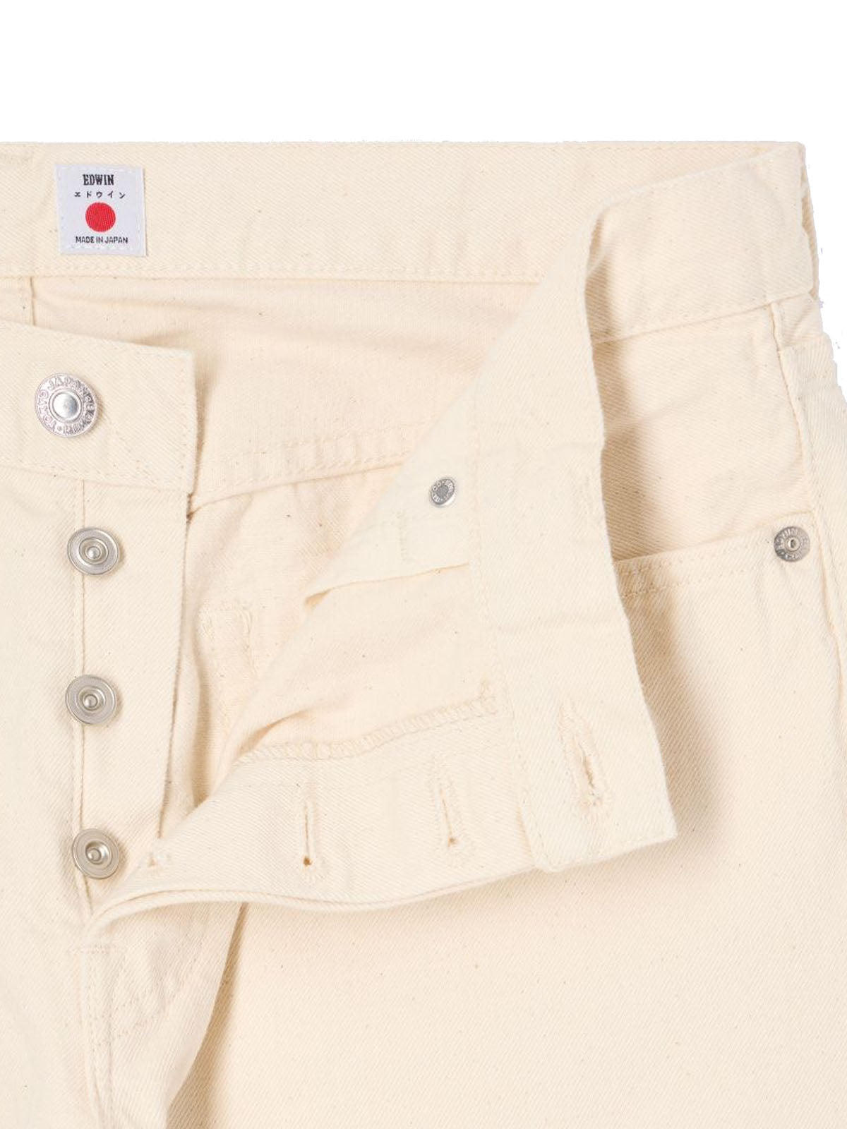 Edwin Regular Tapered Kaihara Natural Red Selvage 13oz Natural rinsed L30