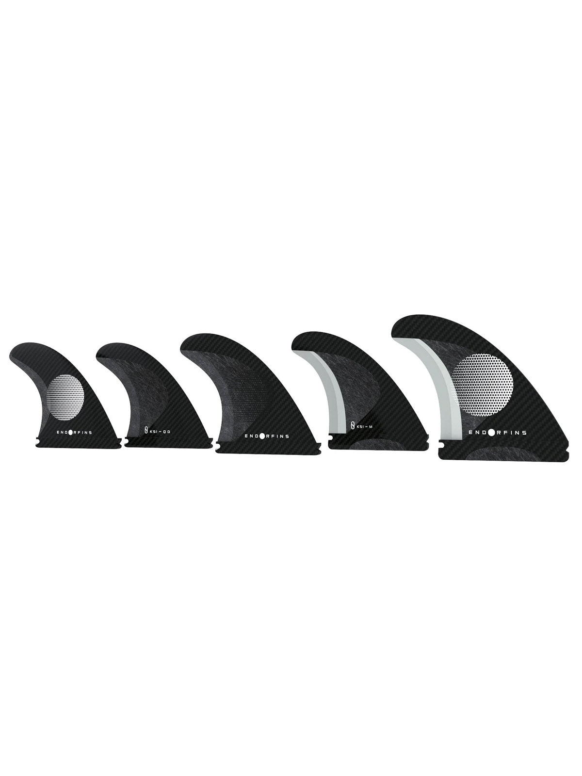 Endorfins KS1 5-Fin Set Futures Black/White Medium