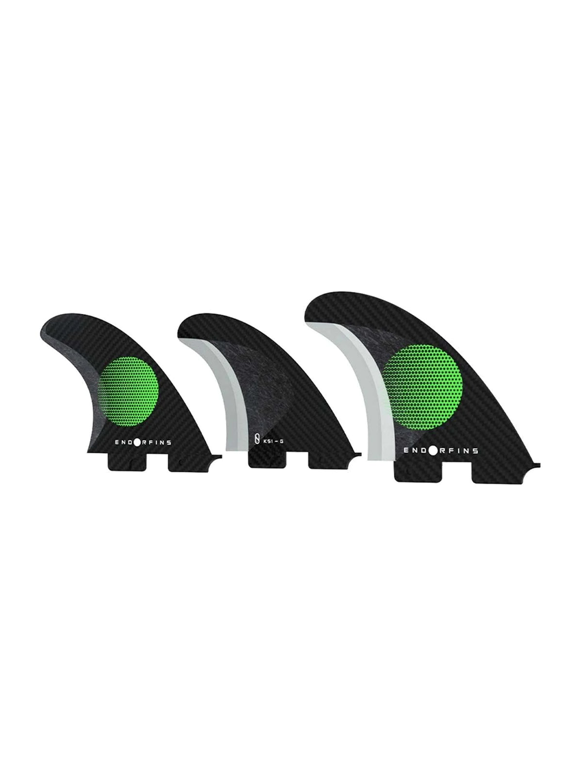 Endorfins Slater KS1 FCS II Tri Fins Small Black/Green