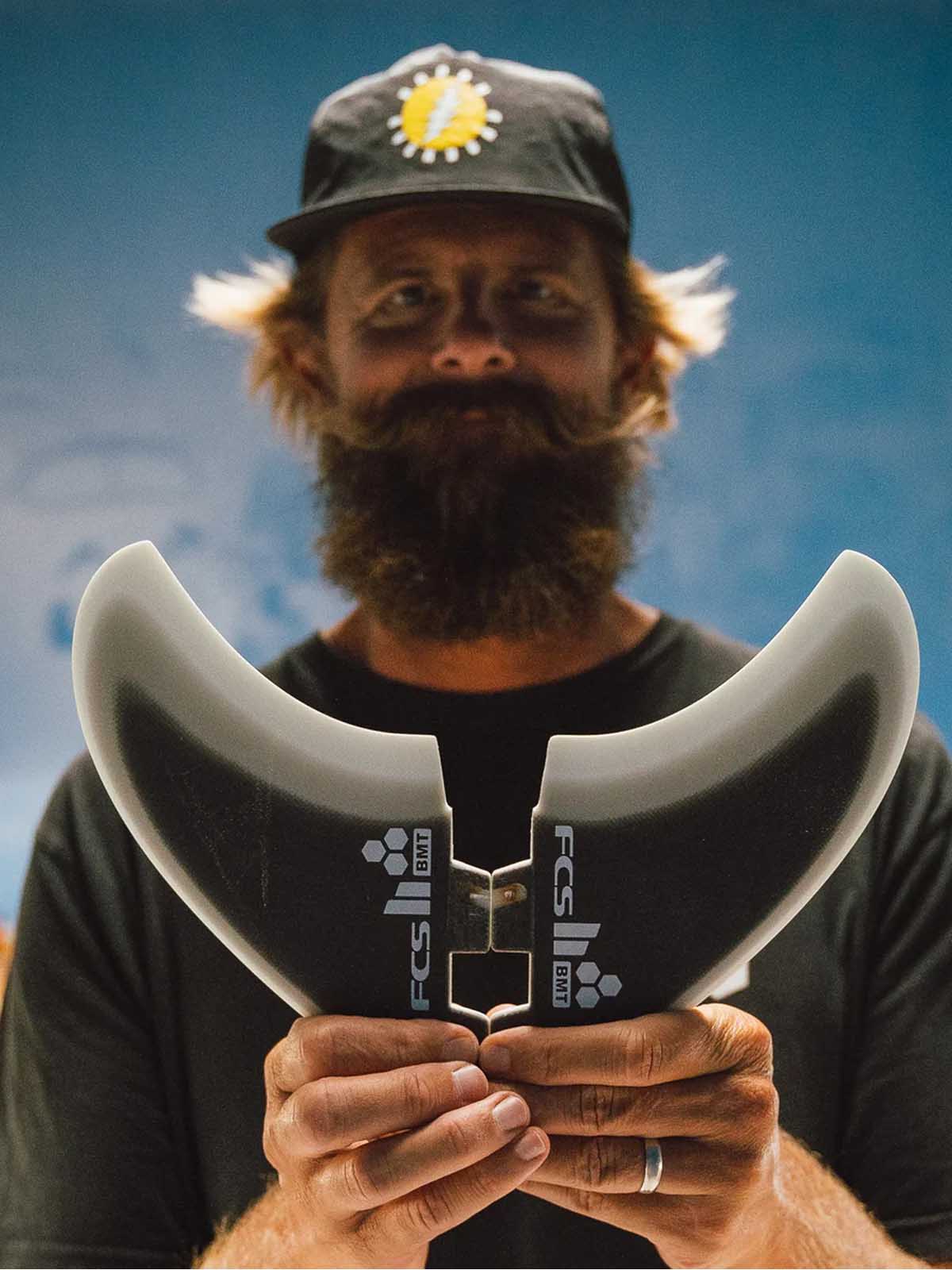 FCS II Fins Britt Merrick Twin Fin Black White Grey