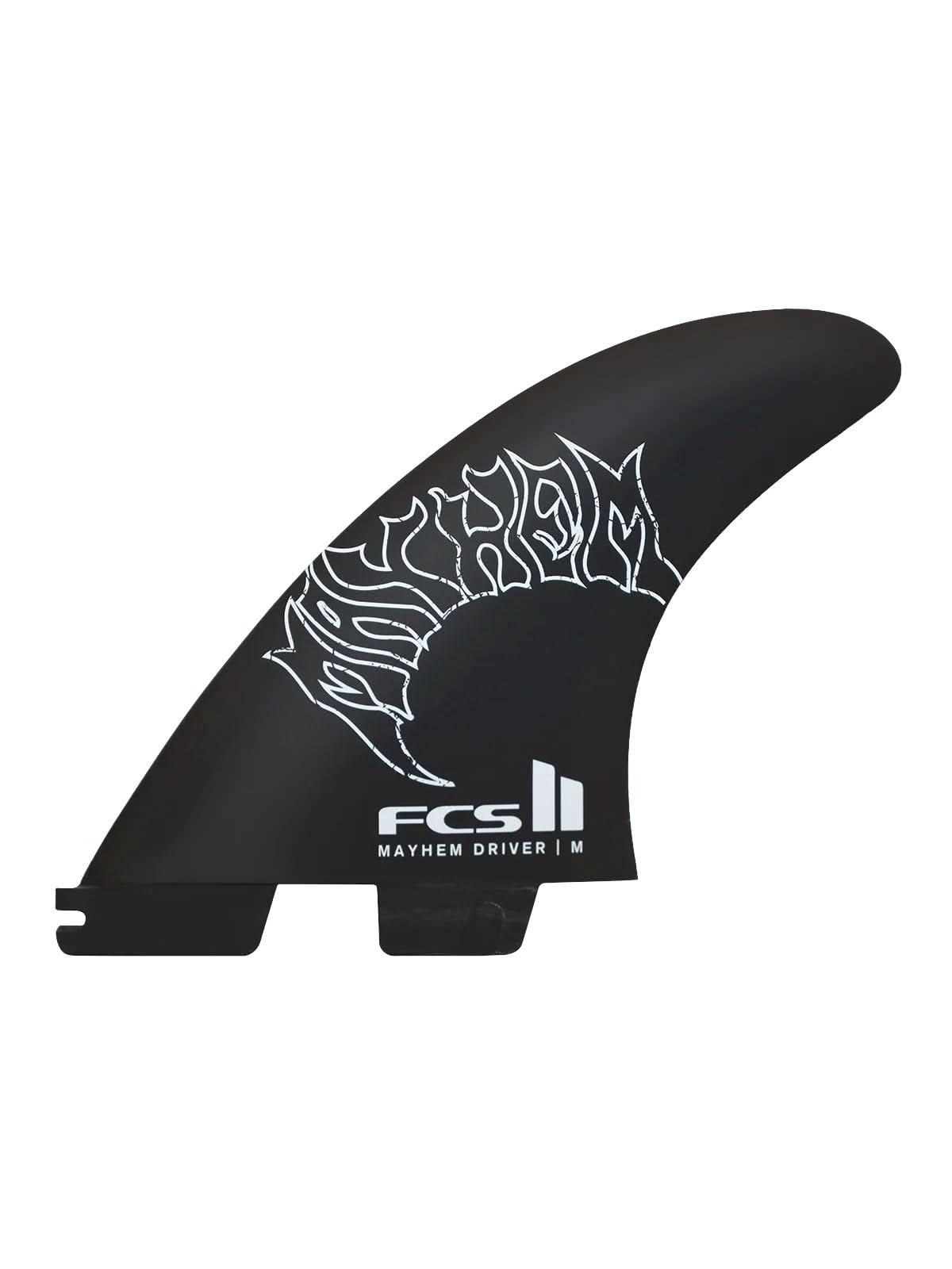 FCS II Fins Mayhem Driver PC Carbon Tri Fin Set White Medium