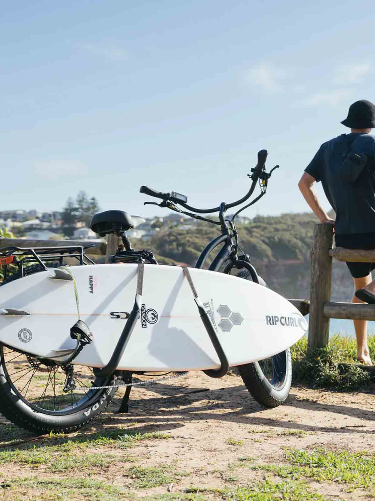 FCS Bike Surfboard Rack Seat Mount Black