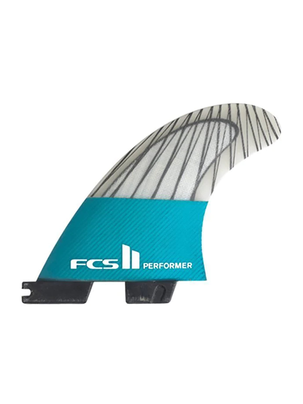 FCS II Fins Performer PC Carbon Tri Set Teal Small