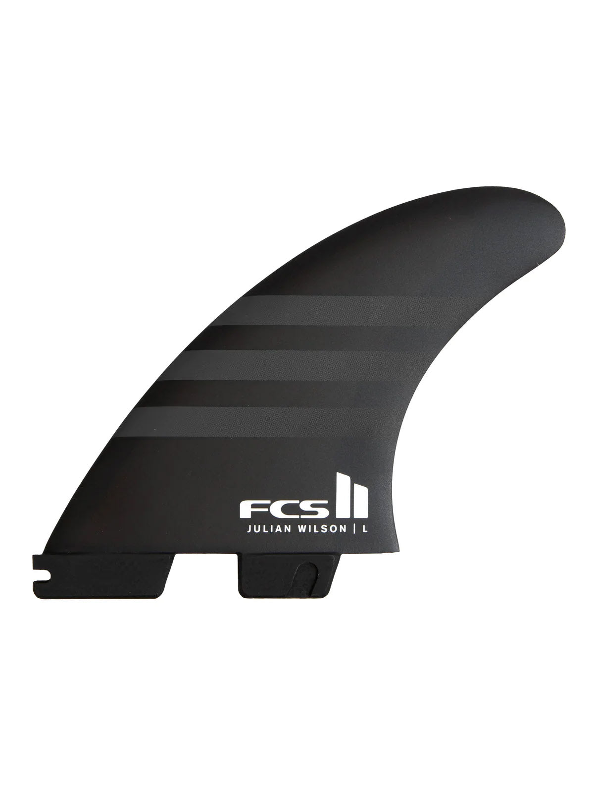 FCS II Fins JW PC Tri Fin Set Black/Black Large