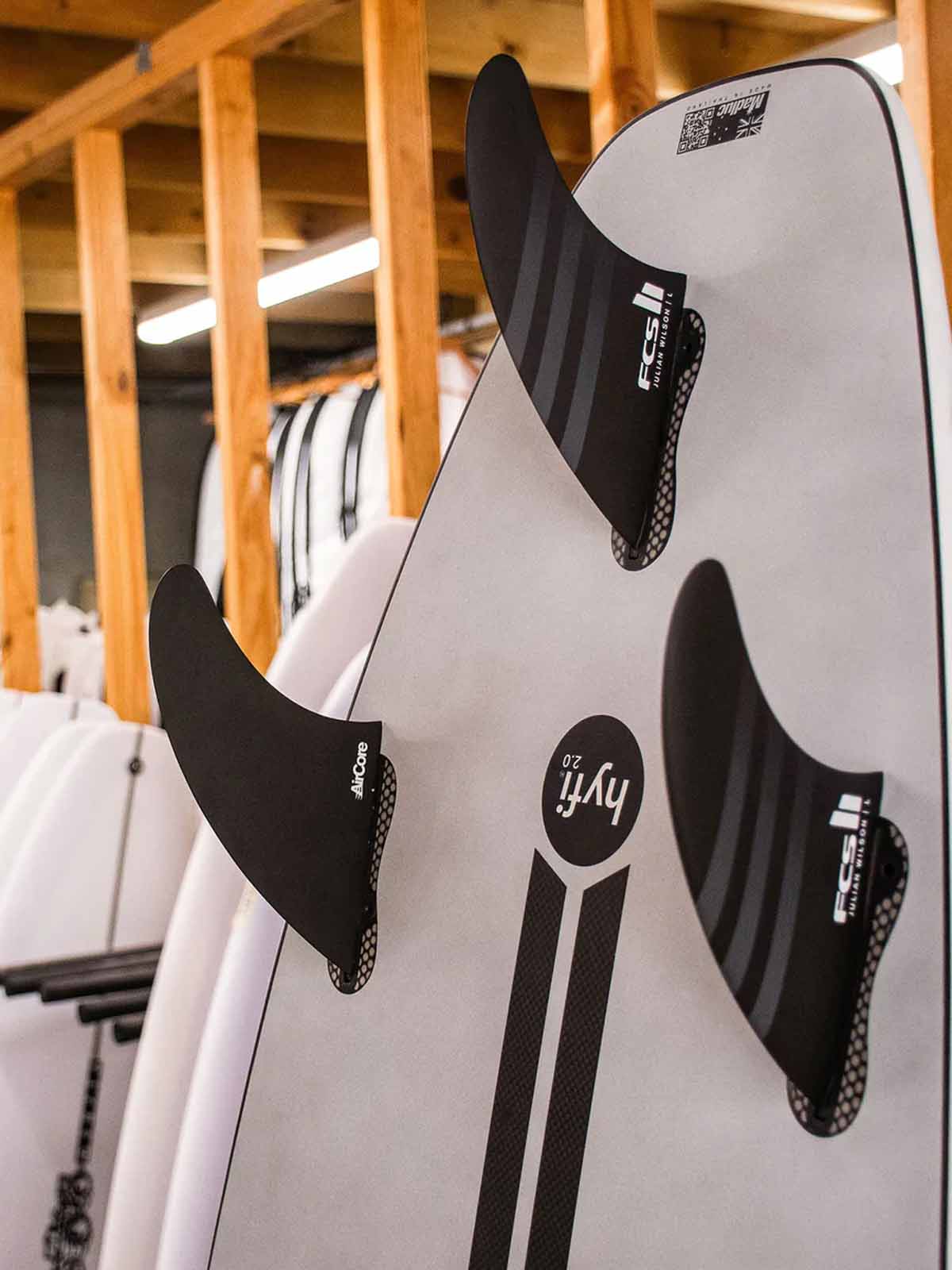 FCS II Fins JW PC Tri Fin Set Black/Black Large