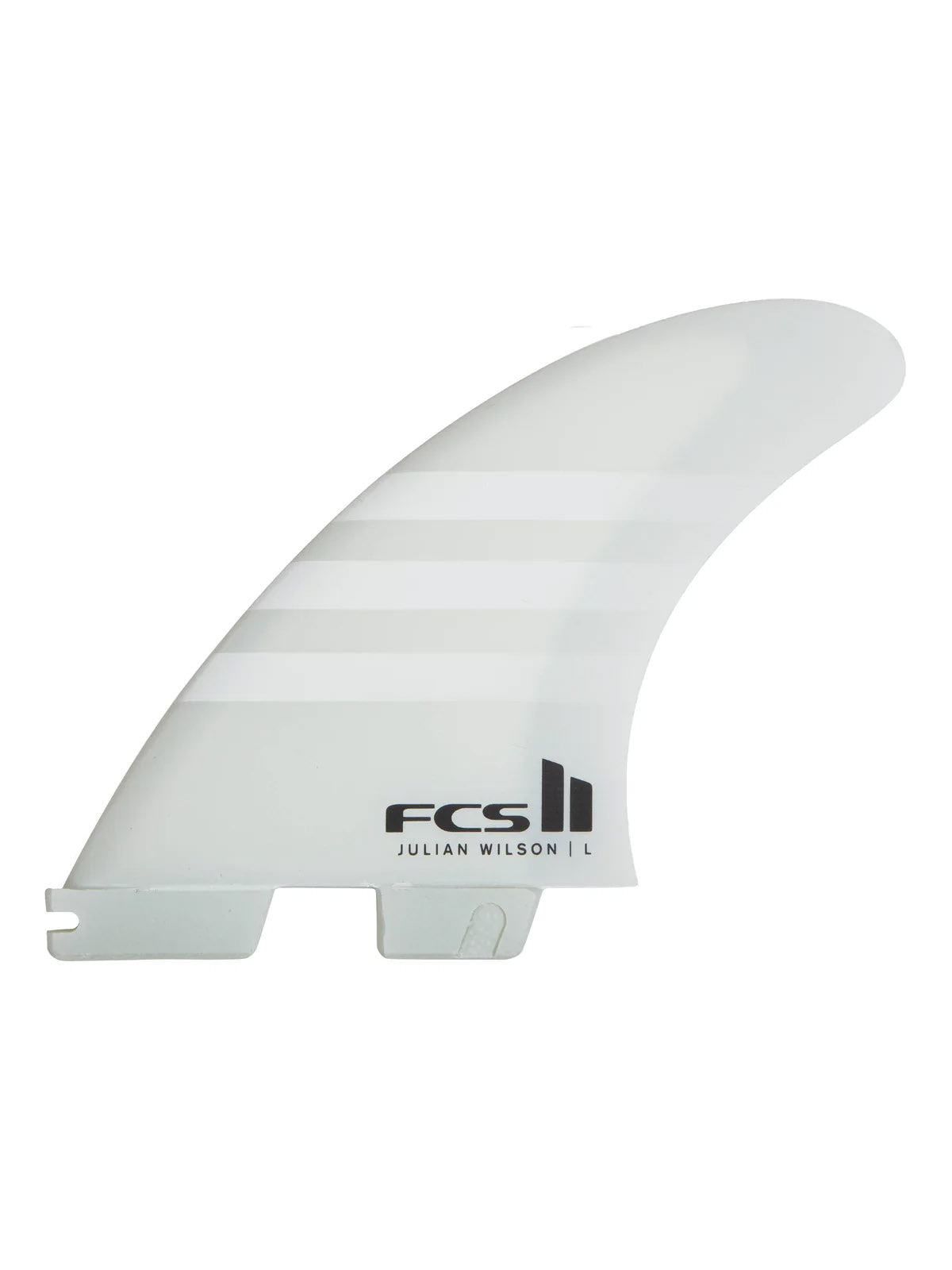FCS II JW サーフボードフィン LARGE FCS II Fins JW PC White Tri Fin Set Large - Visitor Store