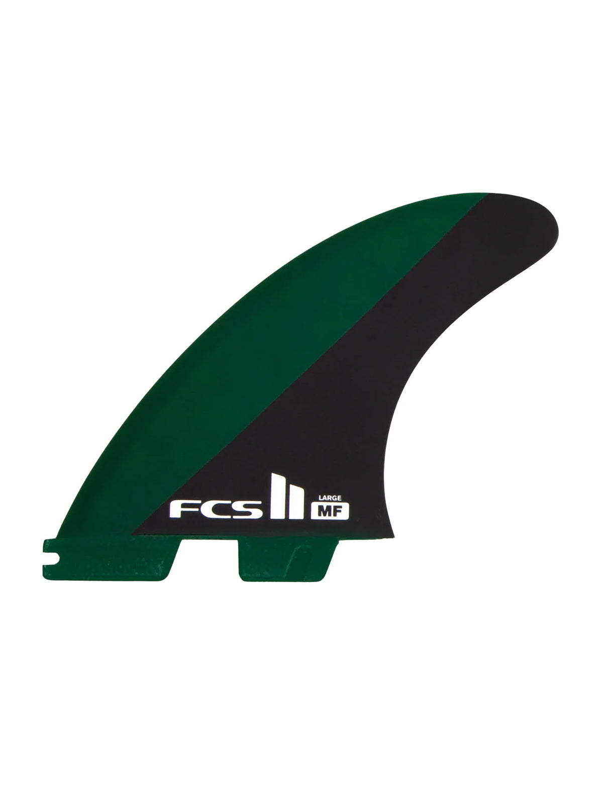FCS II Fins MF PC Tri Fin Set Black/Olive Large
