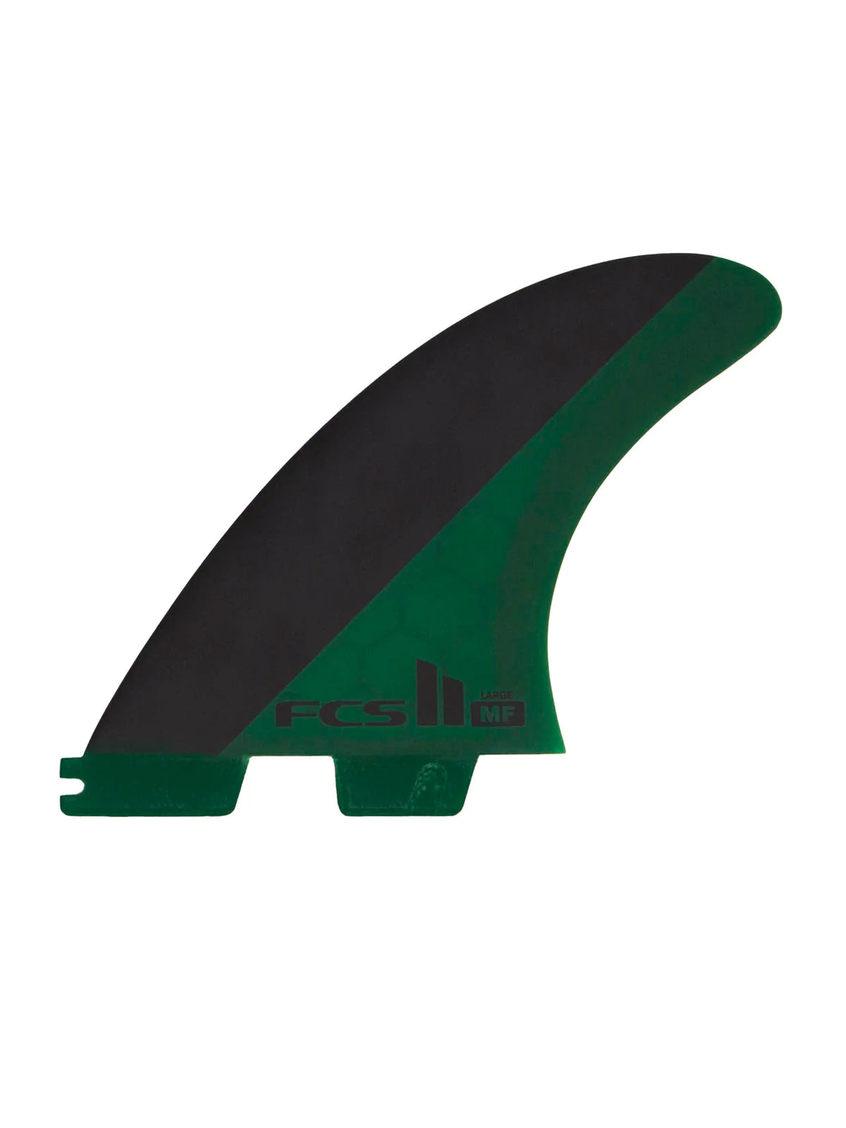 FCS II Fins MF PC Tri Fin Set Black/Olive Large