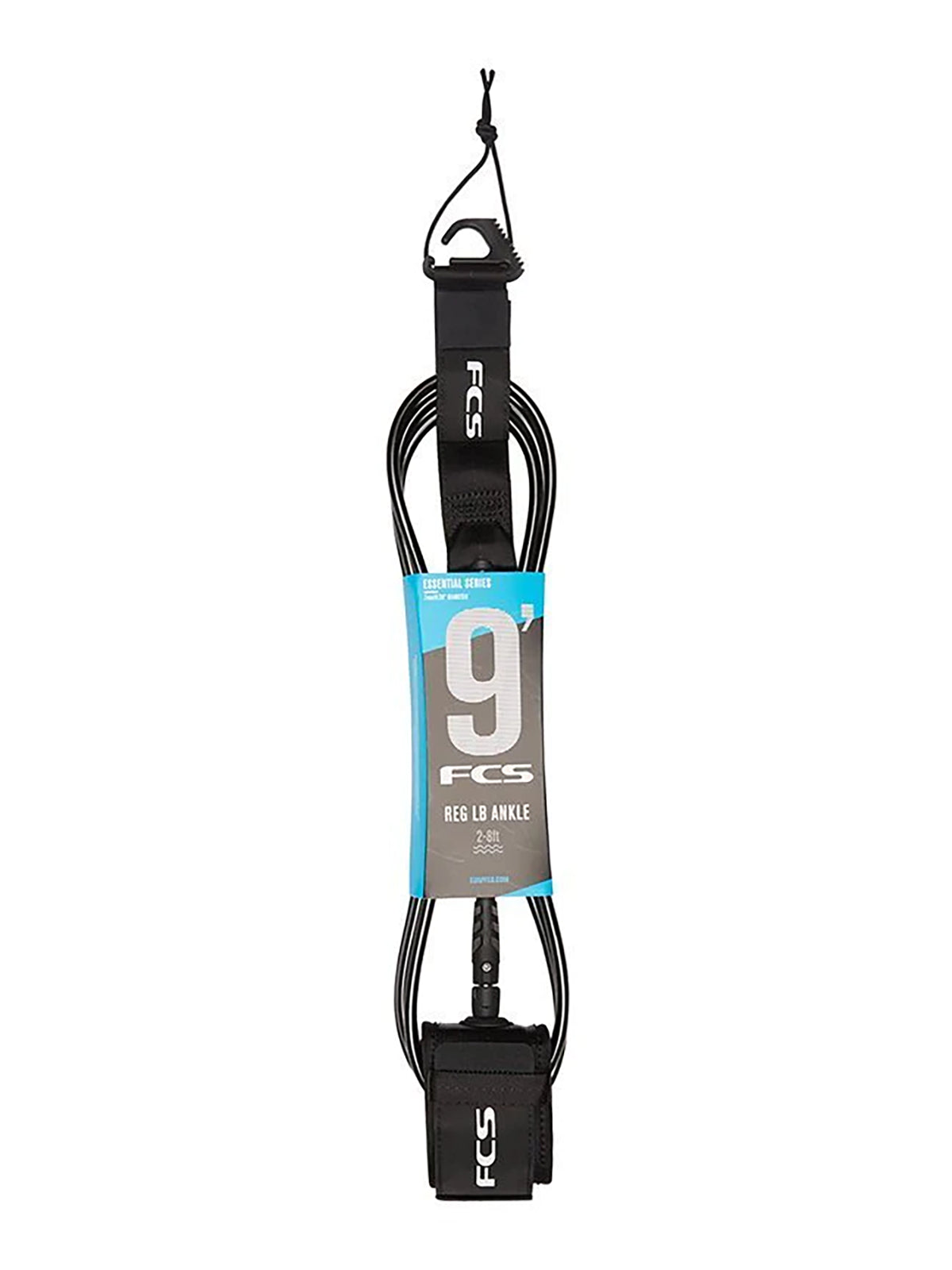FCS Leash Essential 9'0'' Regular Ankle Black