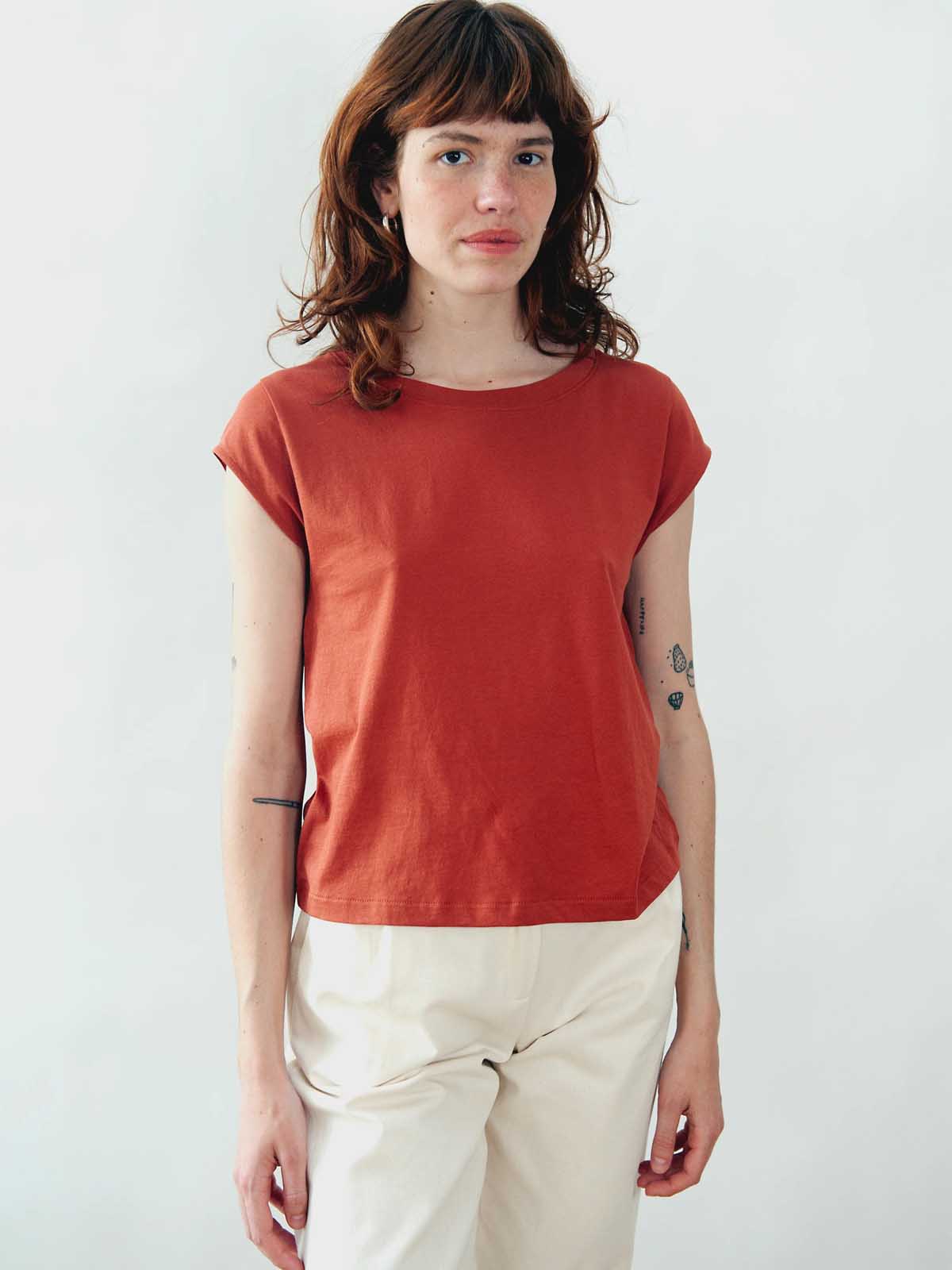 Jungle Folk Isla Crew Tee Brick