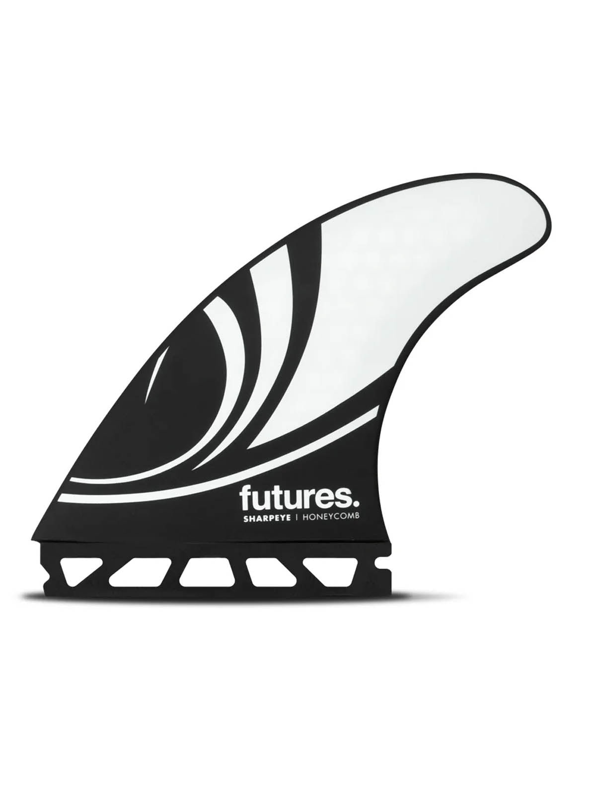 Futures Fins Thruster Set Sharp Eye Honeycomb Large Black White